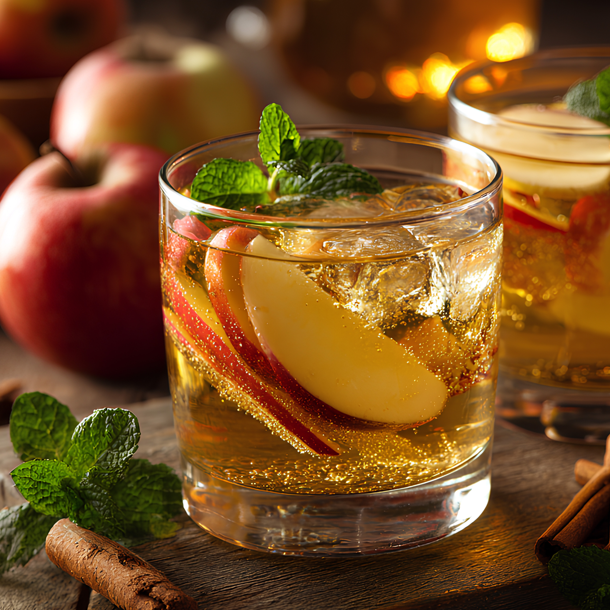 Apple Crisp Sparkling Mocktail