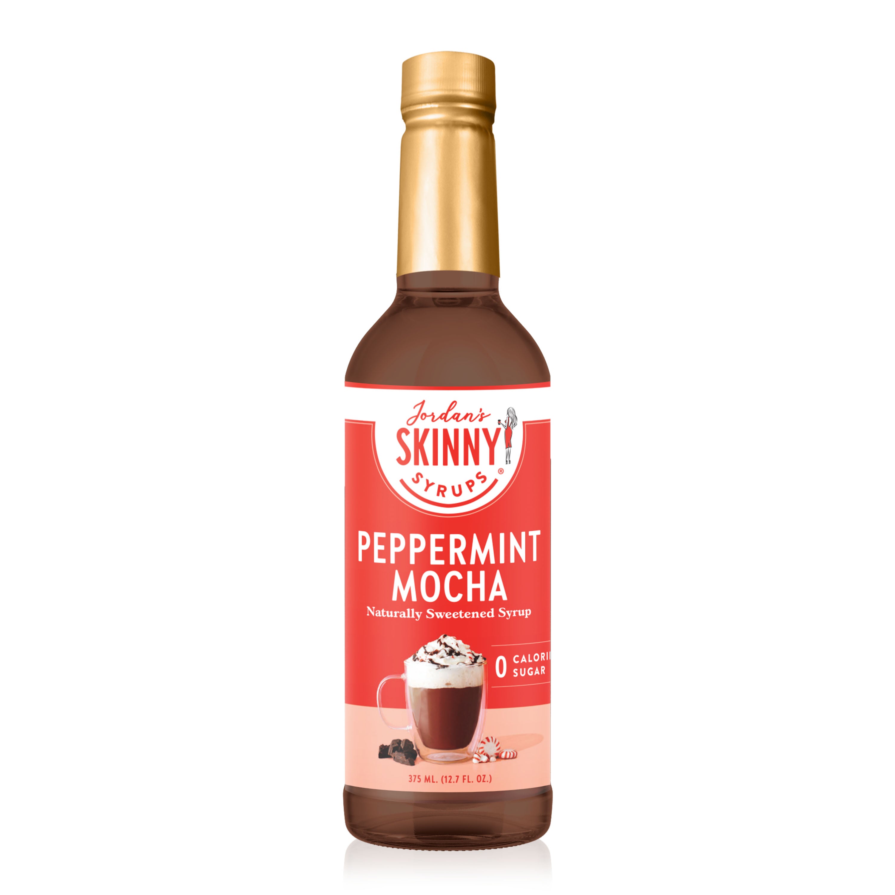 Naturally Sweetened Peppermint Mocha Syrup 375ml Skinny Mixes