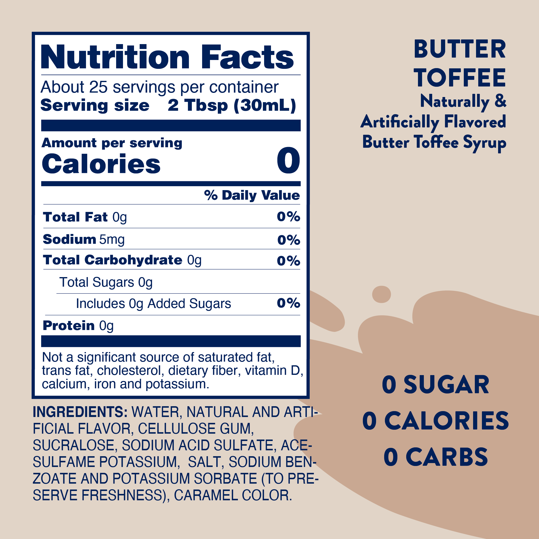 Sugar Free Butter Toffee Syrup