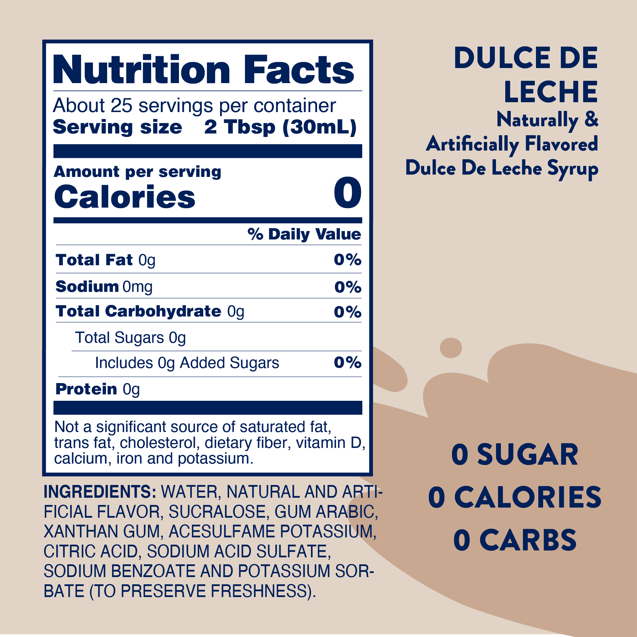 Sugar Free Dulce de Leche Syrup