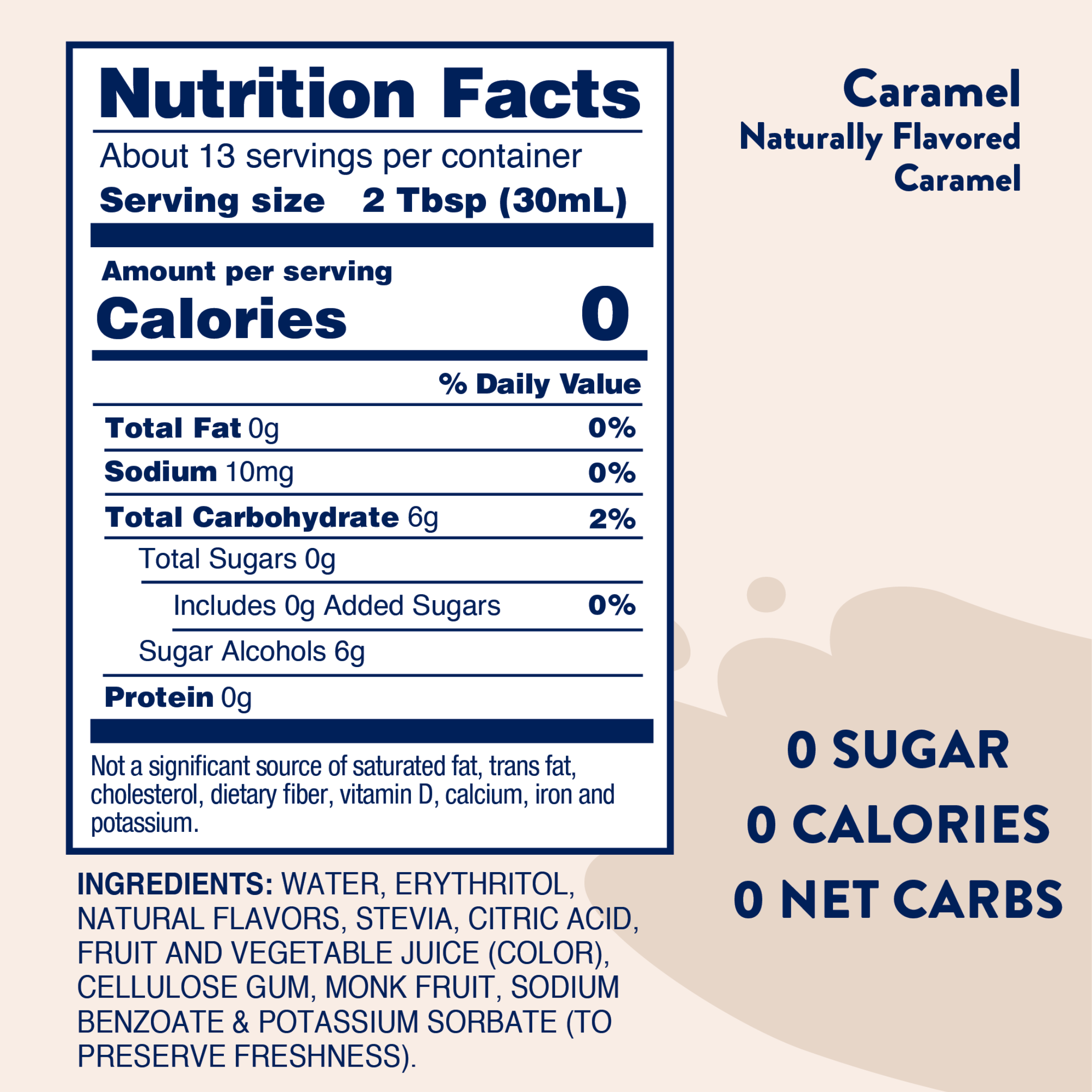 Naturally Sweetened Caramel Syrup - 375ml