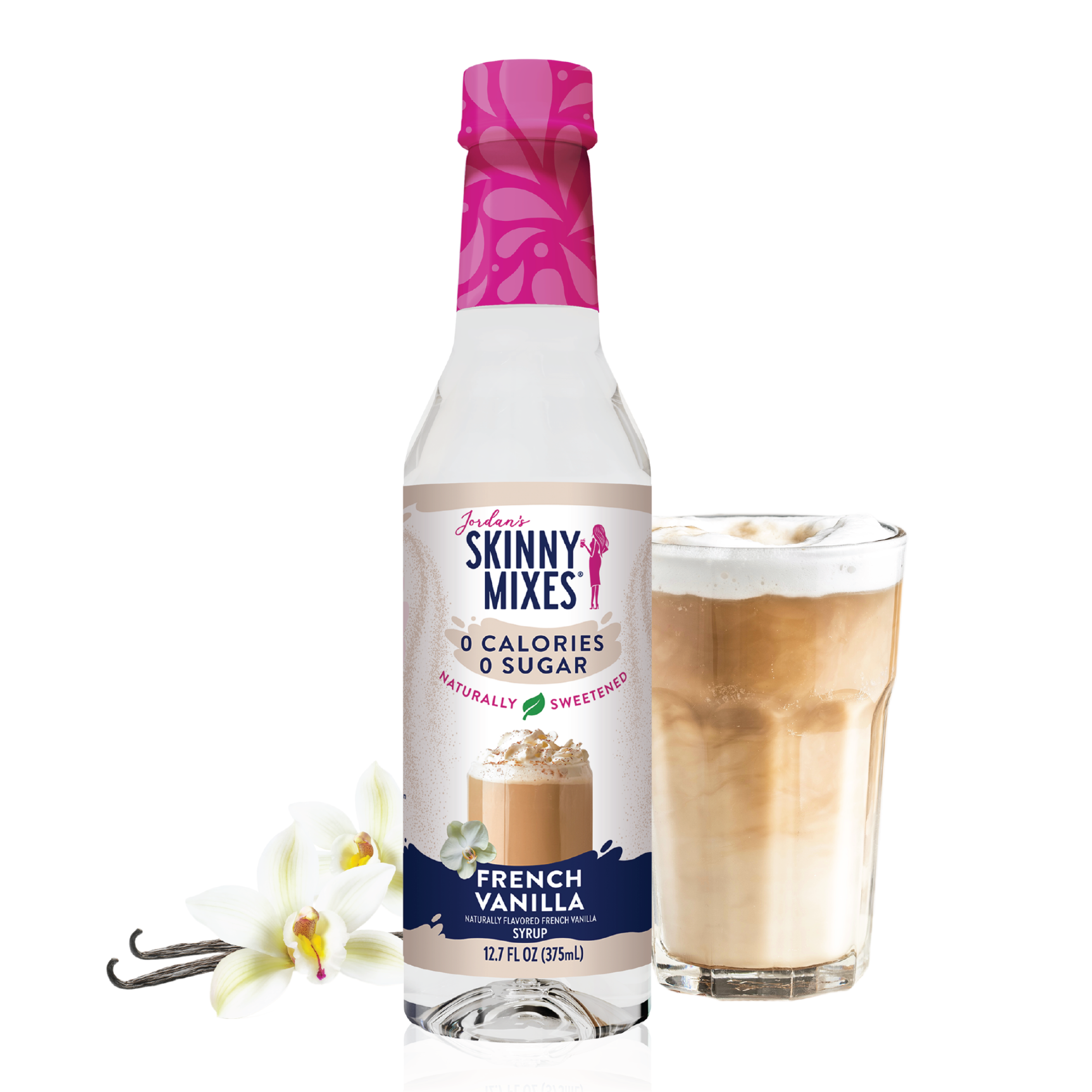 Naturally Sweetened French Vanilla Syrup 375ml Skinny Mixes