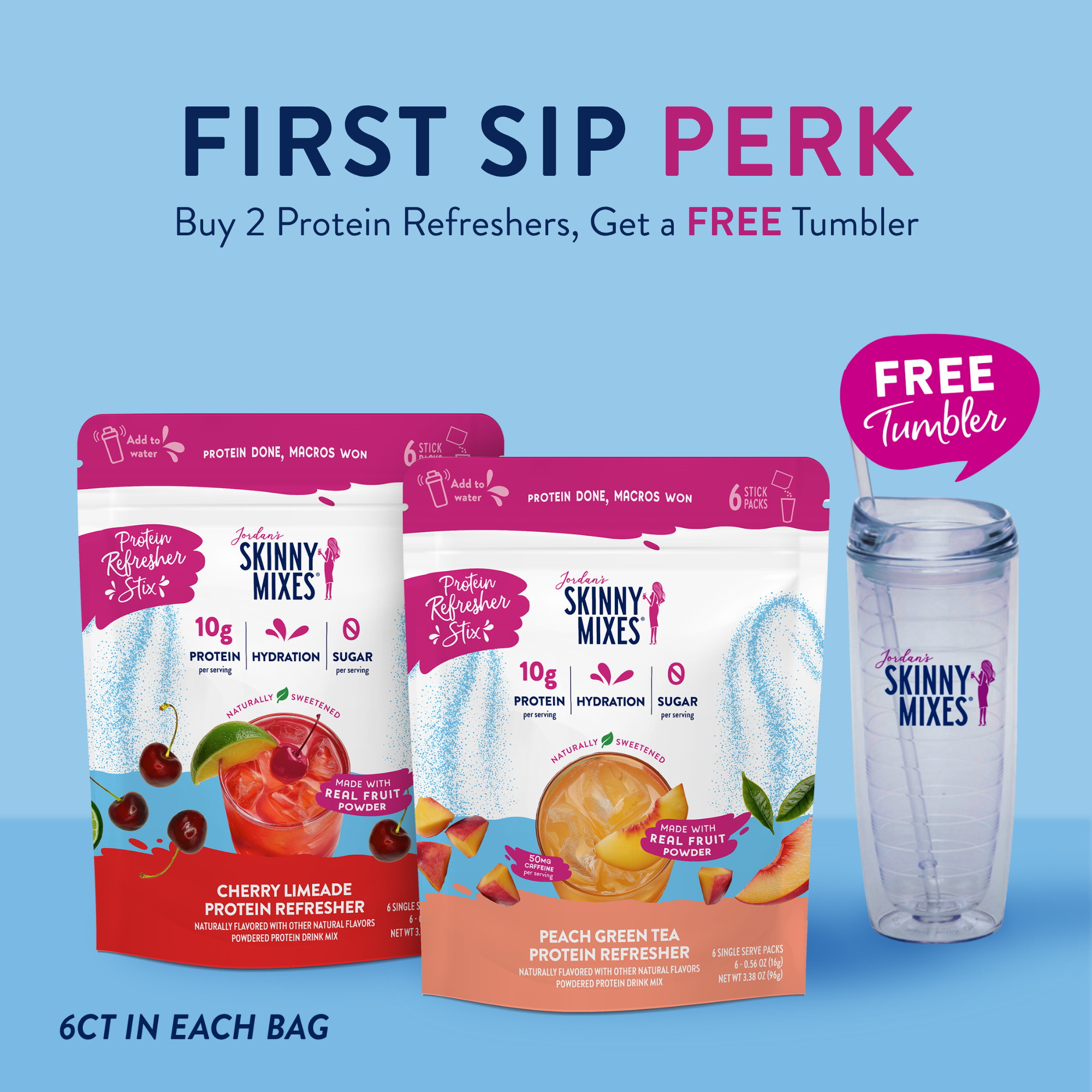 Protein Refresher First Sip Bundle – Skinny Mixes