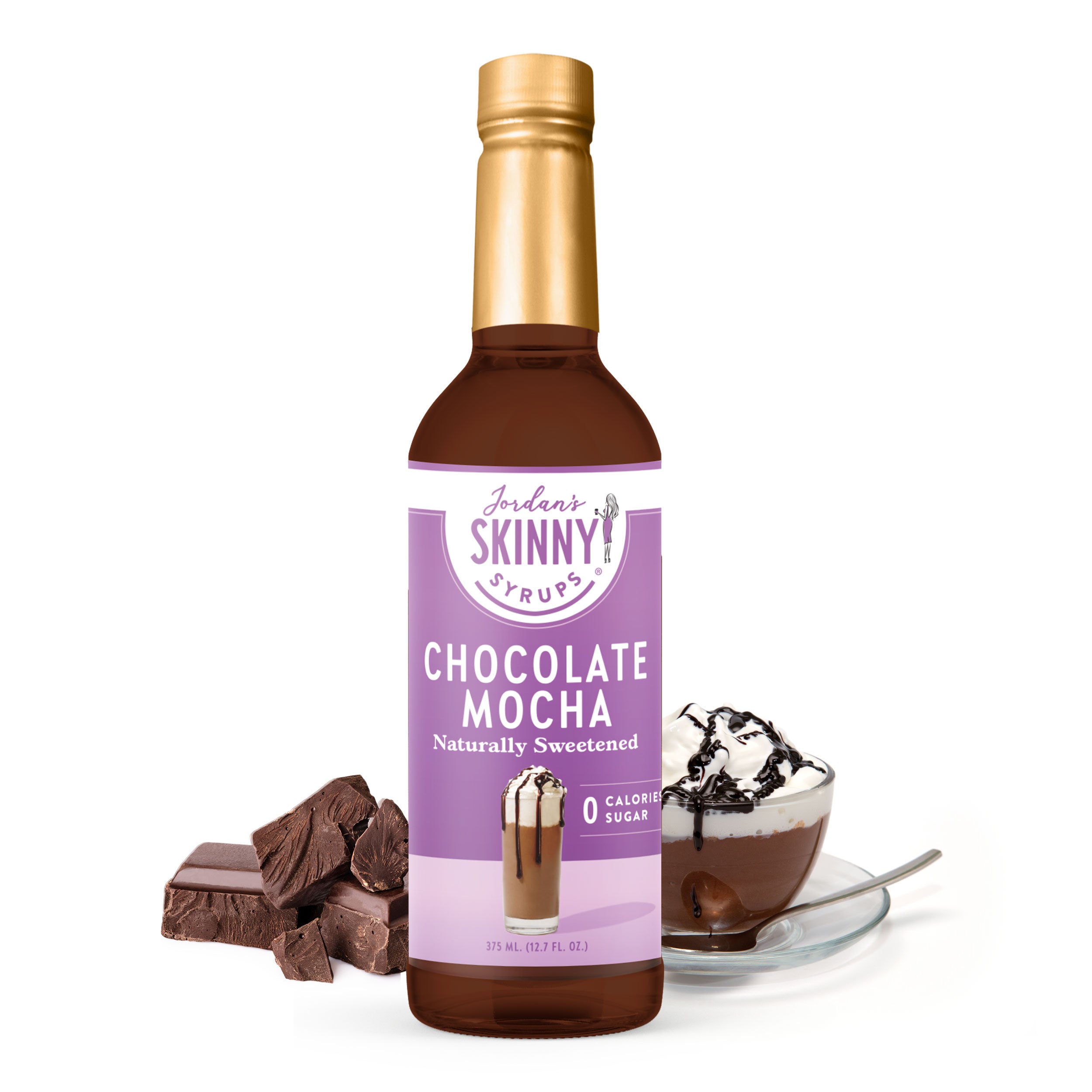 Naturally Sweetened Chocolate Mocha Syrup 375ml Skinny Mixes