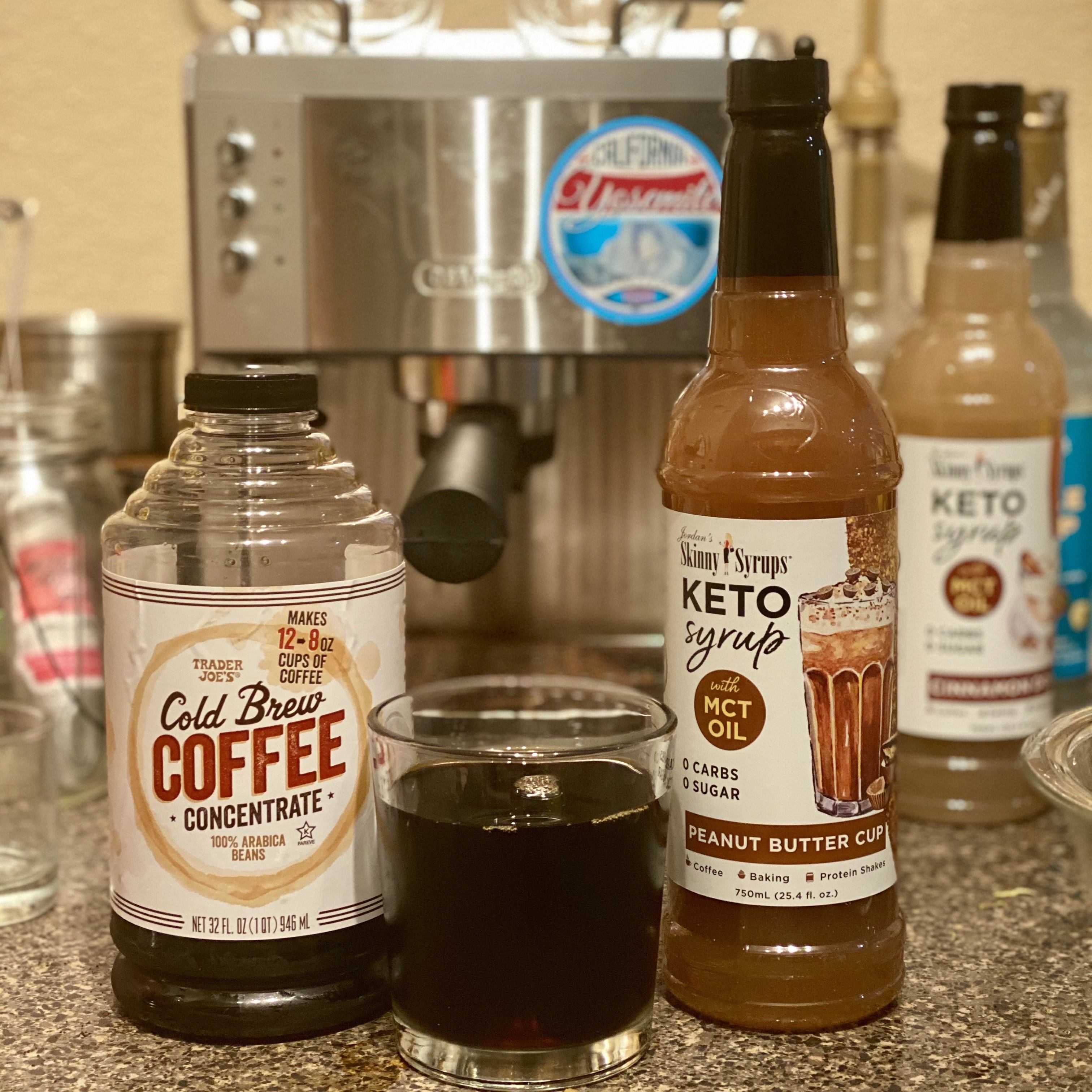Keto Peanut Butter Cup Syrup with MCT Skinny Mixes