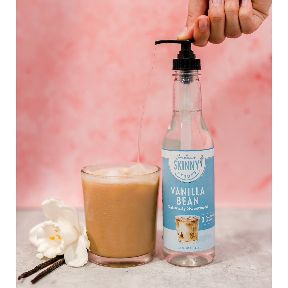 Naturally Sweetened Vanilla Bean Syrup 375ml Skinny Mixes