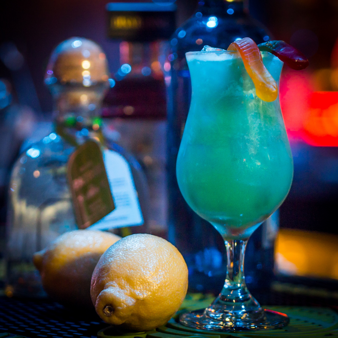 Poison Sour Gummy Worm Cocktail