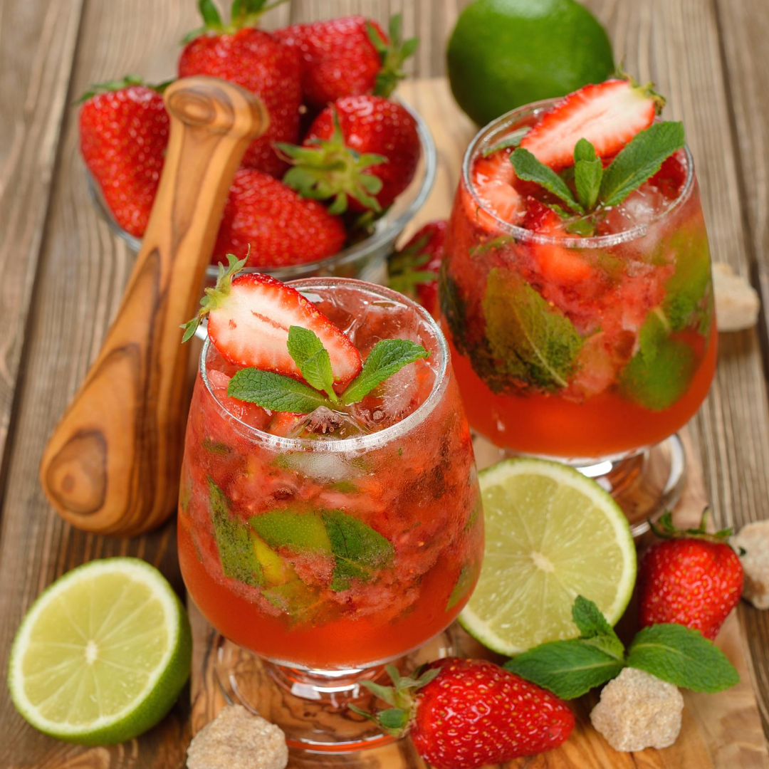 Skinny Fresh Strawberry Mojito