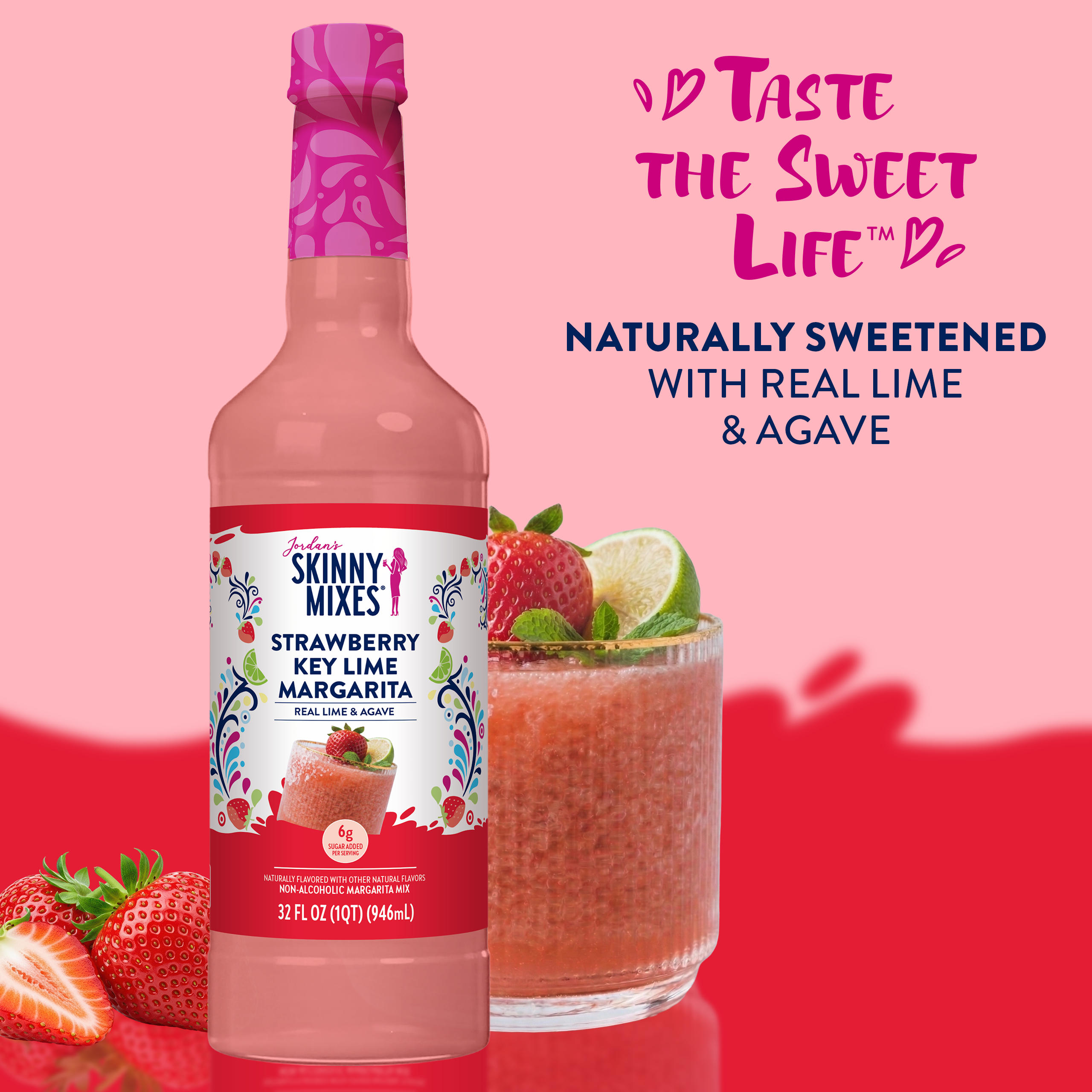 Natural Strawberry Key Lime Margarita
