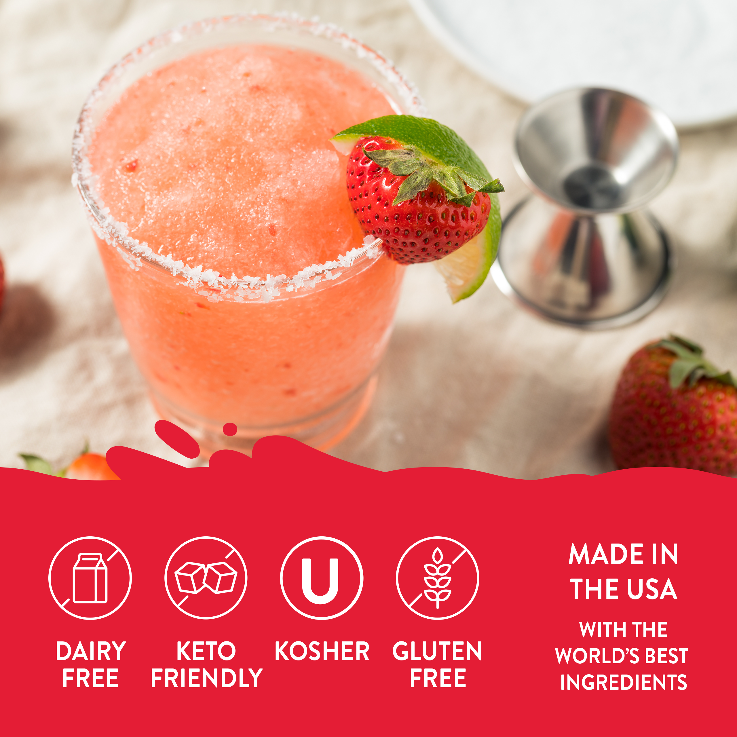 Natural Strawberry Key Lime Margarita