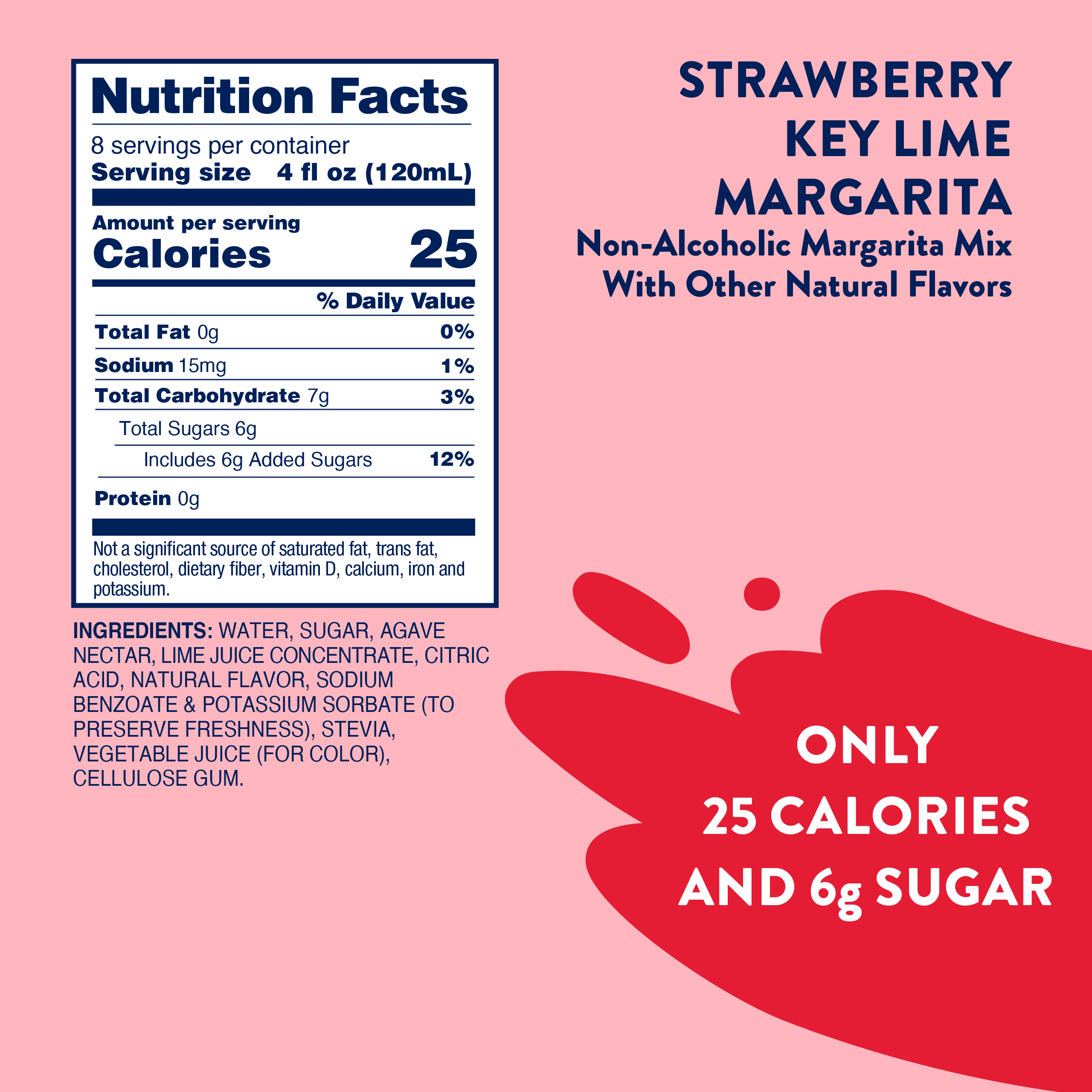 Natural Strawberry Key Lime Margarita