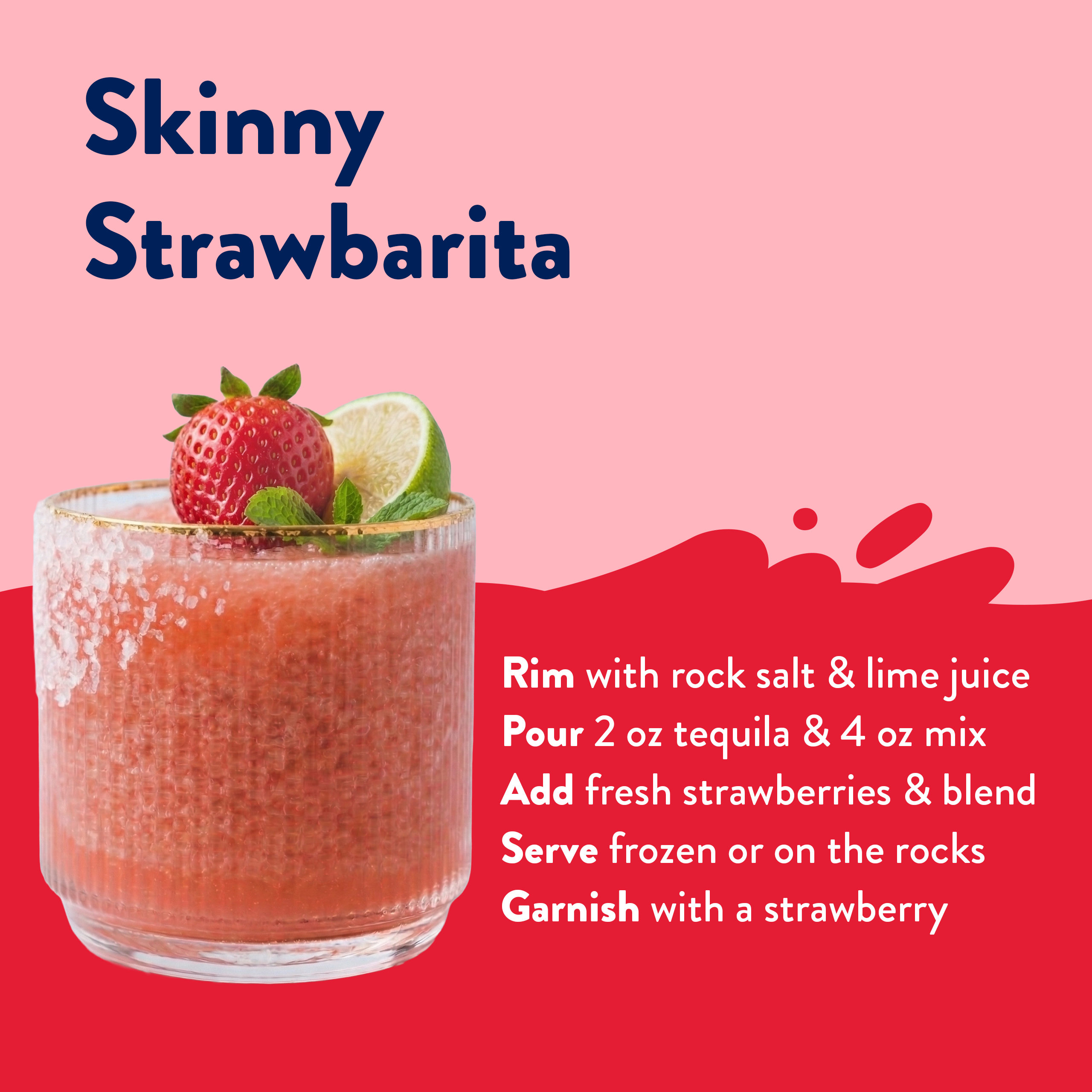 Natural Strawberry Key Lime Margarita
