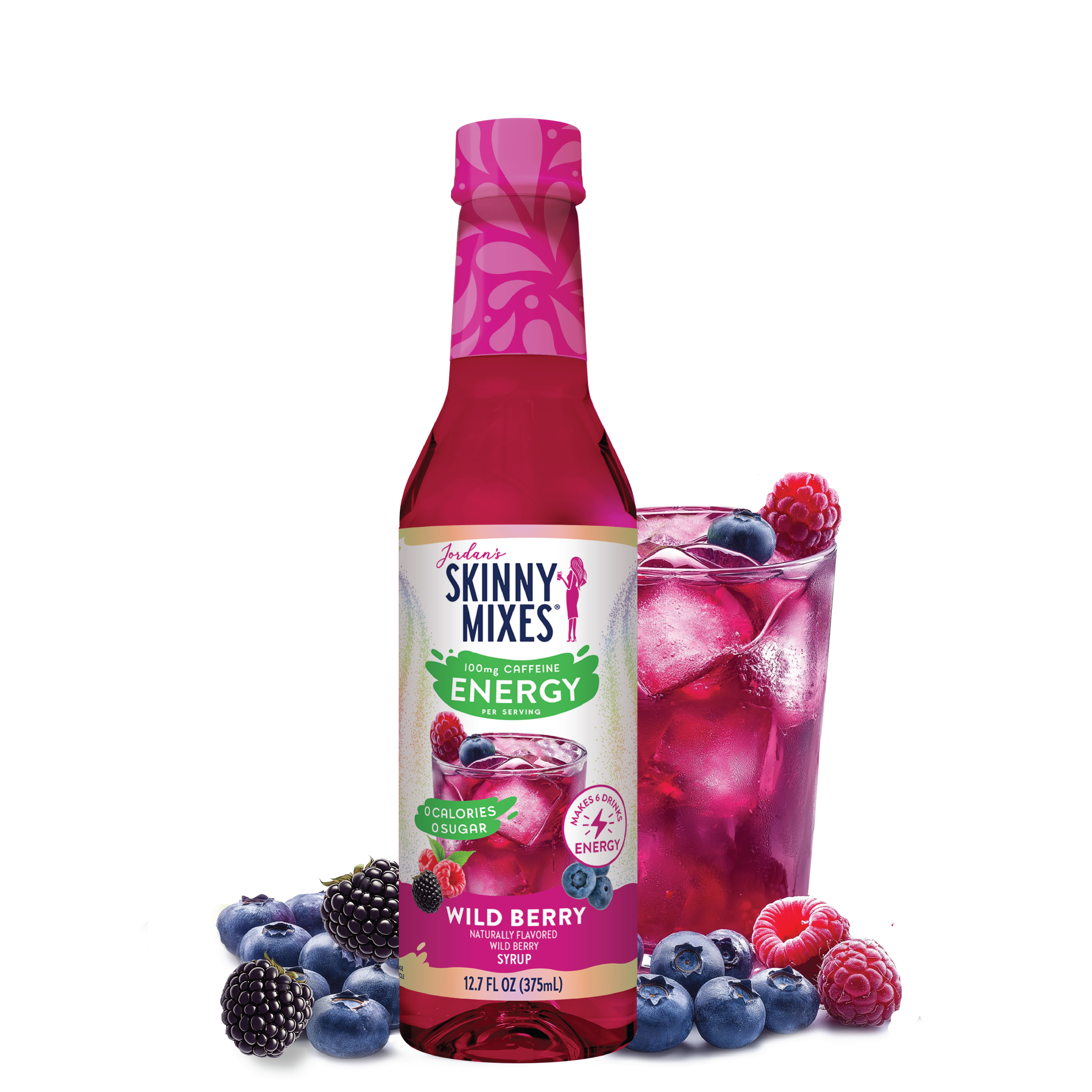 Sugar Free Wild Berry Energy Drink Syrup – Skinny Mixes