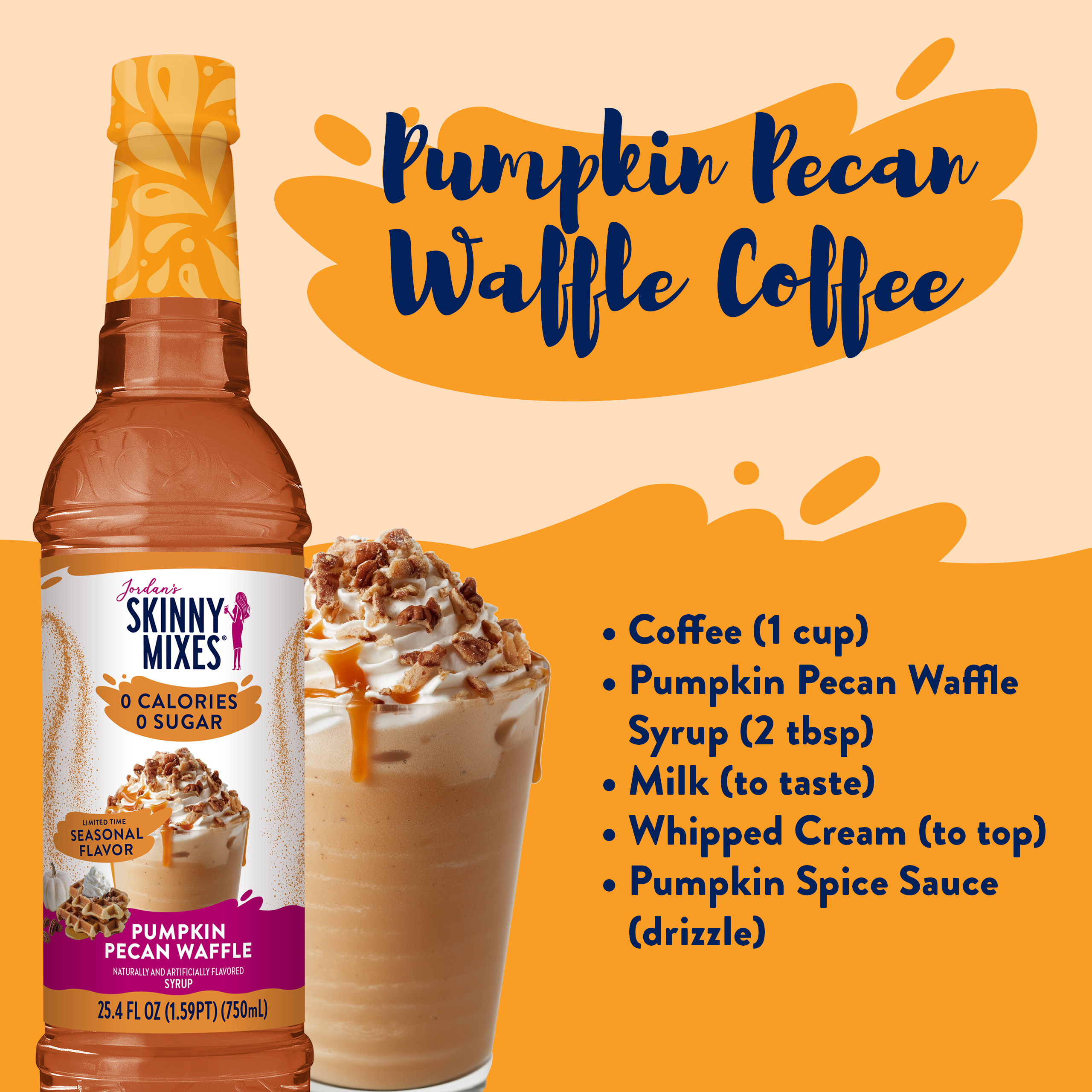 Sugar Free Pumpkin Pecan Waffle Syrup