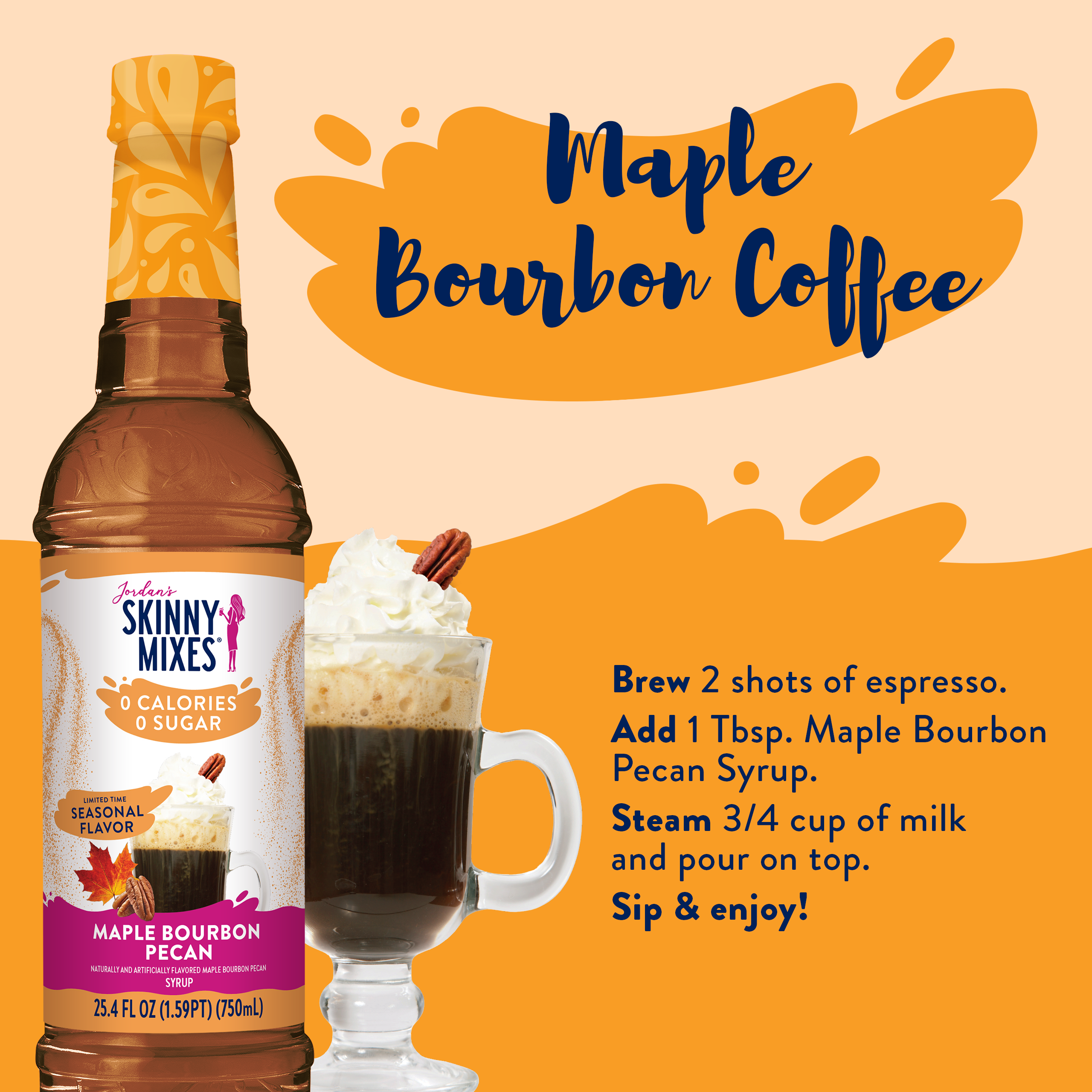 Sugar Free Maple Bourbon Pecan Syrup