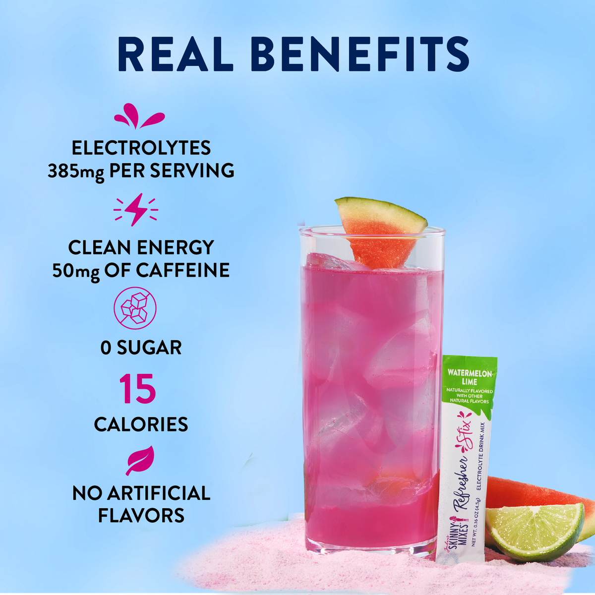 Refresher Stix Watermelon Lime 16 ct - Skinny Mixes