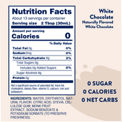 Naturally Sweetened White Chocolate Syrup