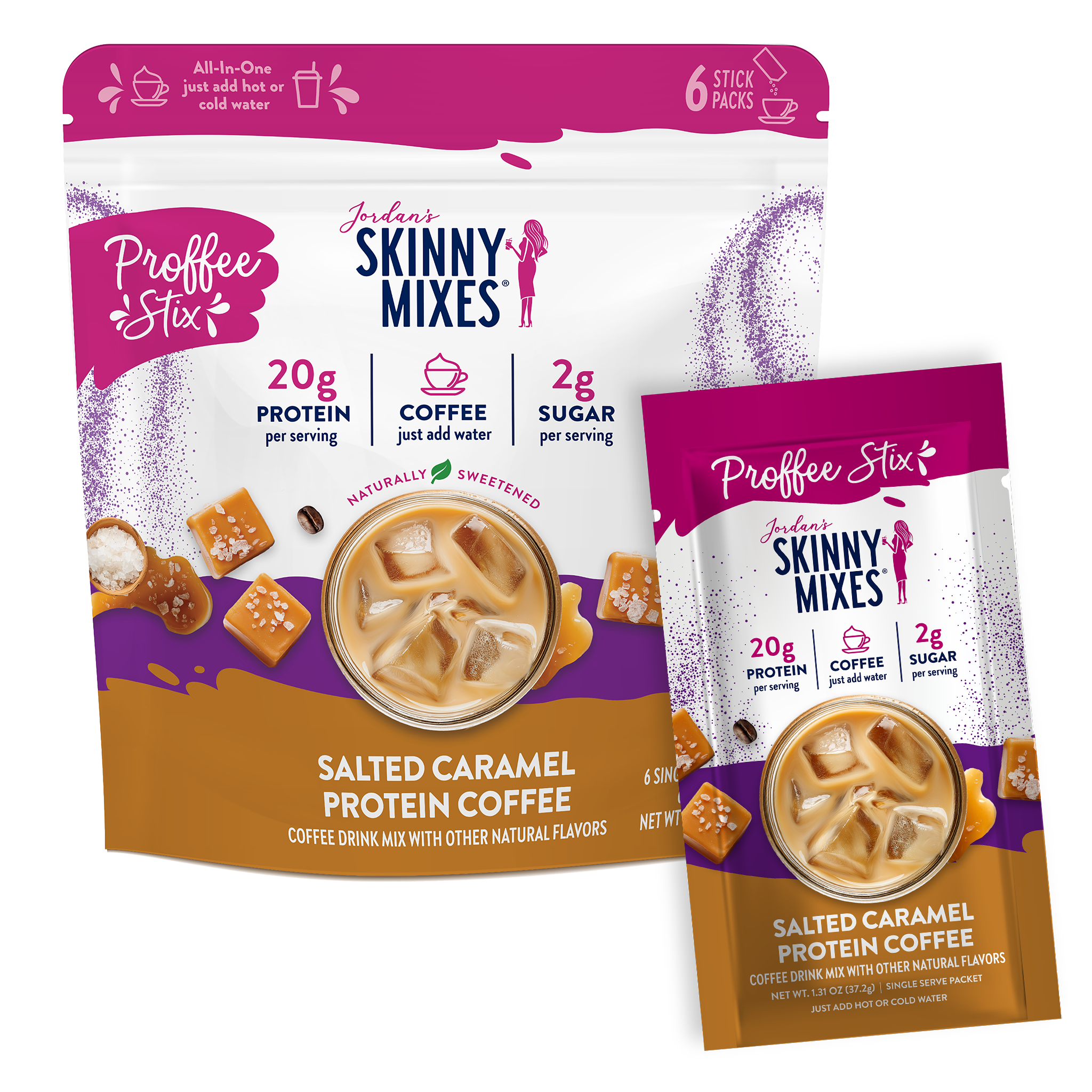 Jordan's Skinny Mixes Jordan's Skinny Mixes Protein Coffee Stix Salted Caramel — product image
