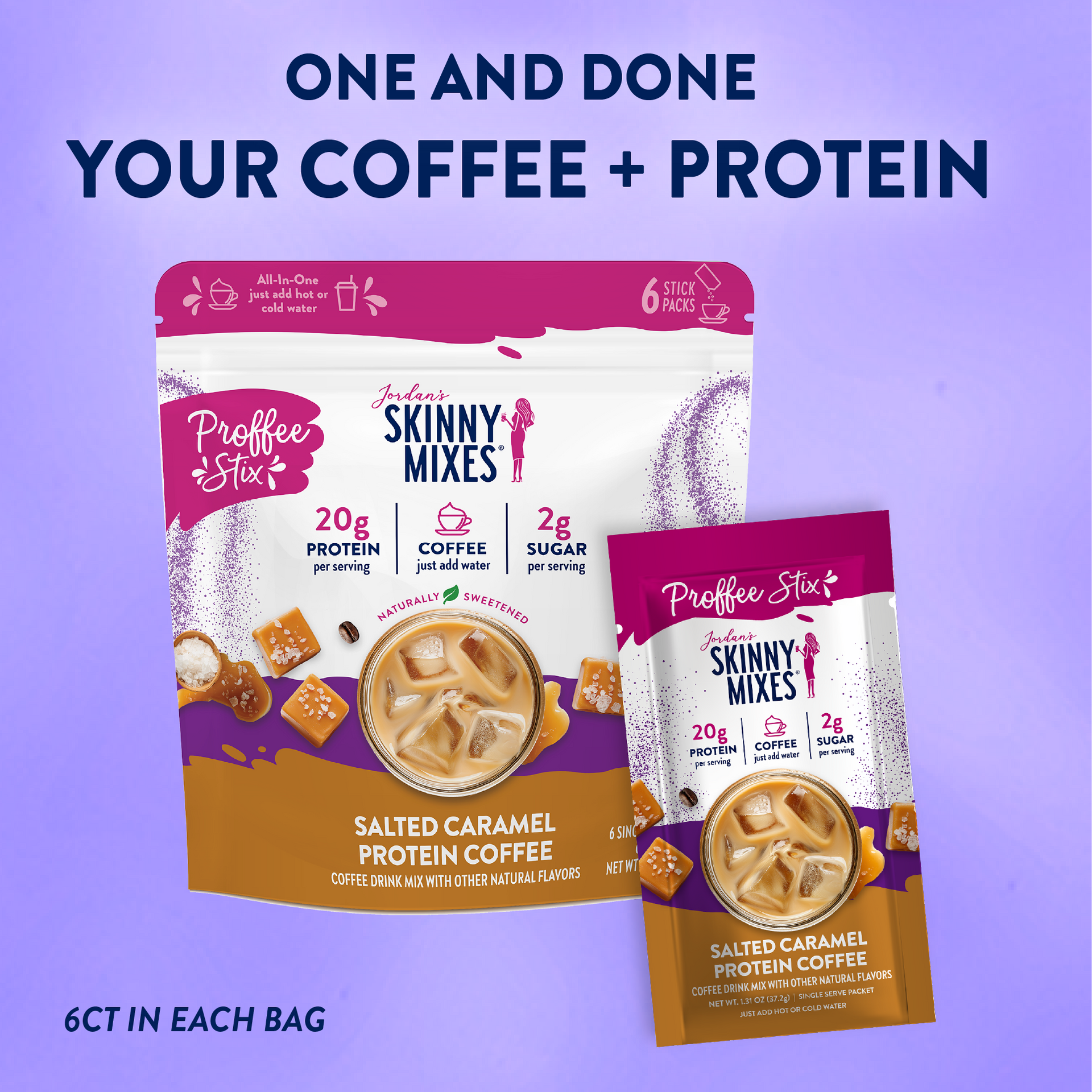 Proffee Stix Salted Caramel - Skinny Mixes
