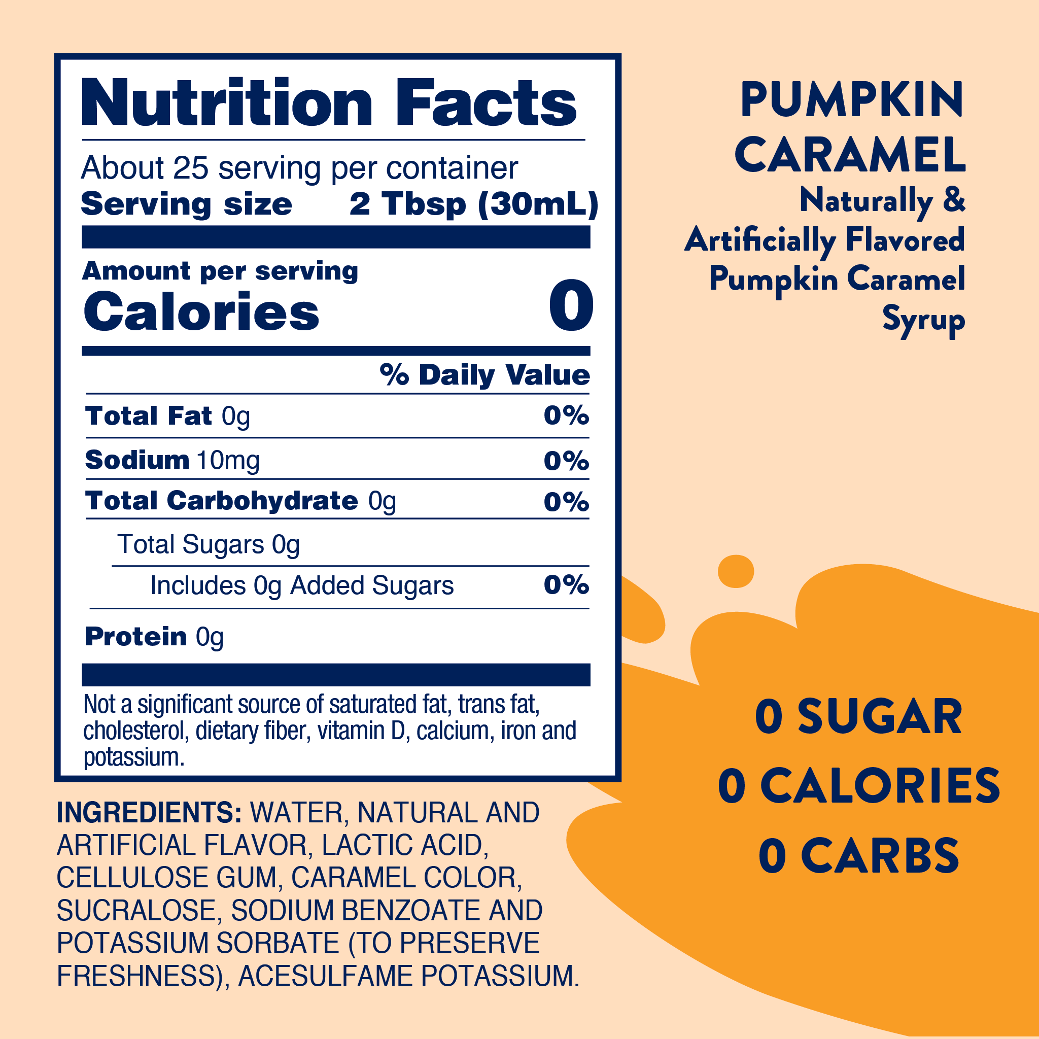 Sugar Free Pumpkin Caramel Syrup