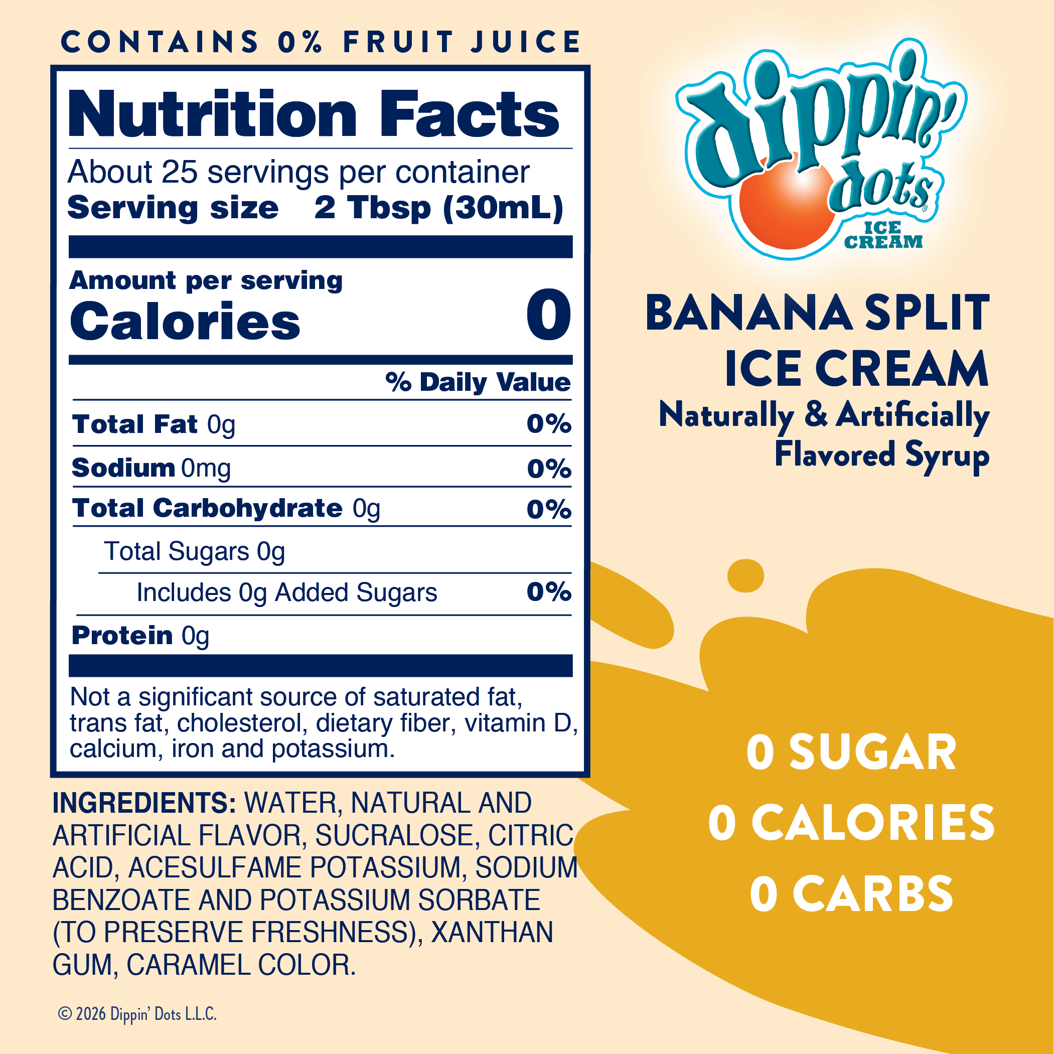 Dippin' Dots® Banana Split Ice Cream Syrup