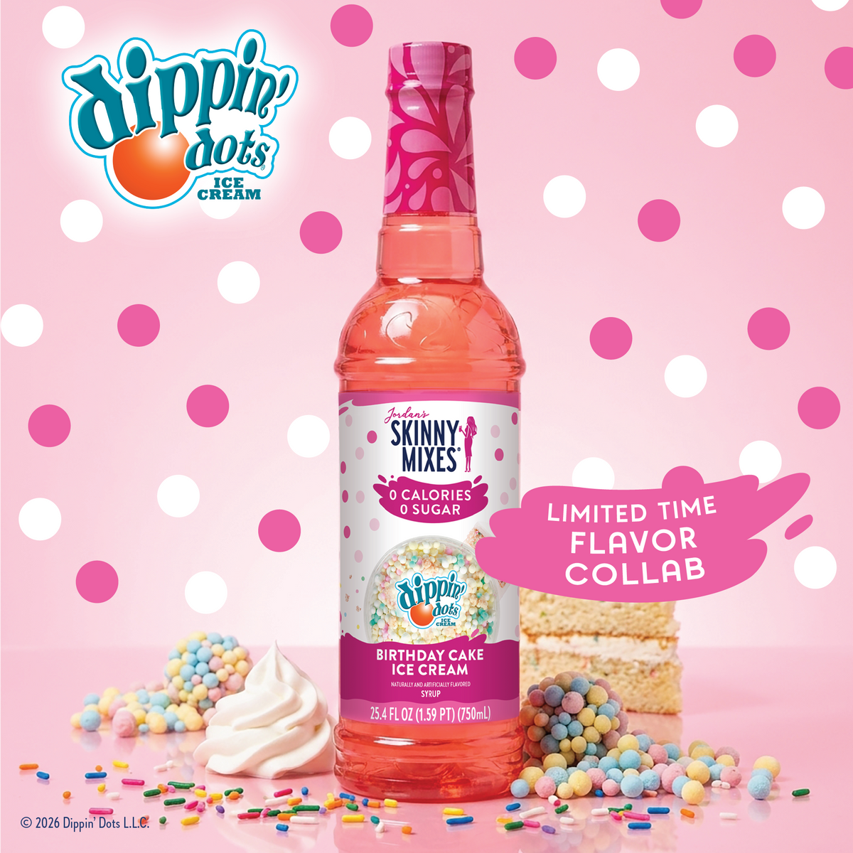 Dippin' Dots Birthday Cake Ice Cream Syrup