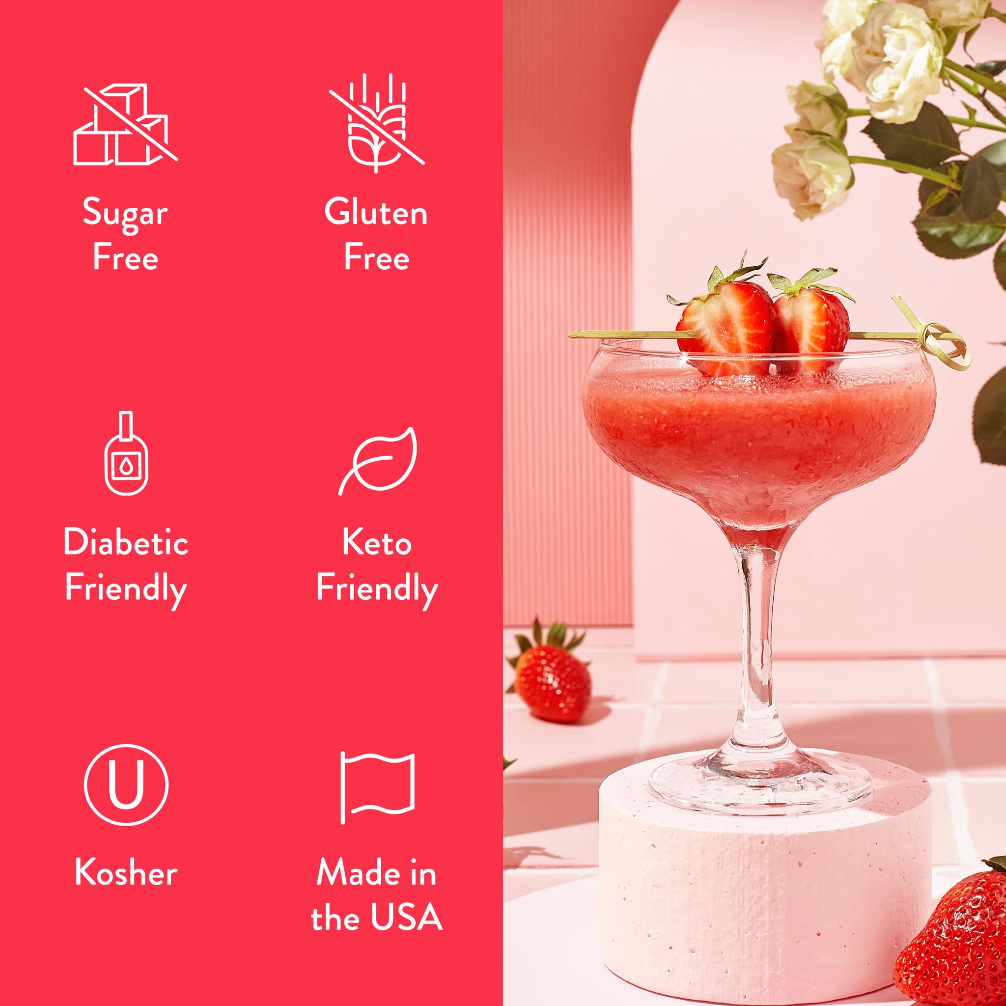Sugar Free Strawberry Rose Syrup