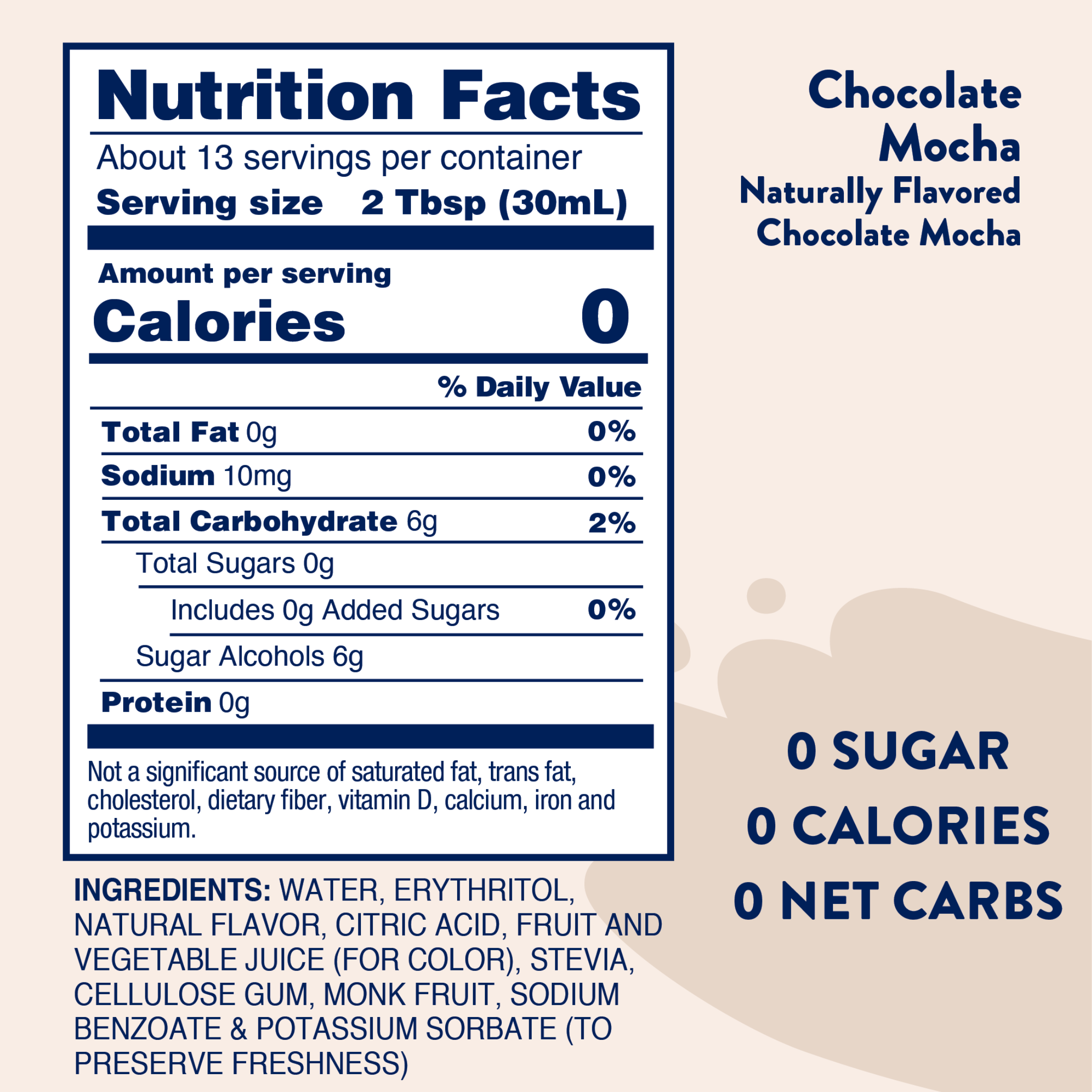 Naturally Sweetened Chocolate Mocha Syrup - 375ml