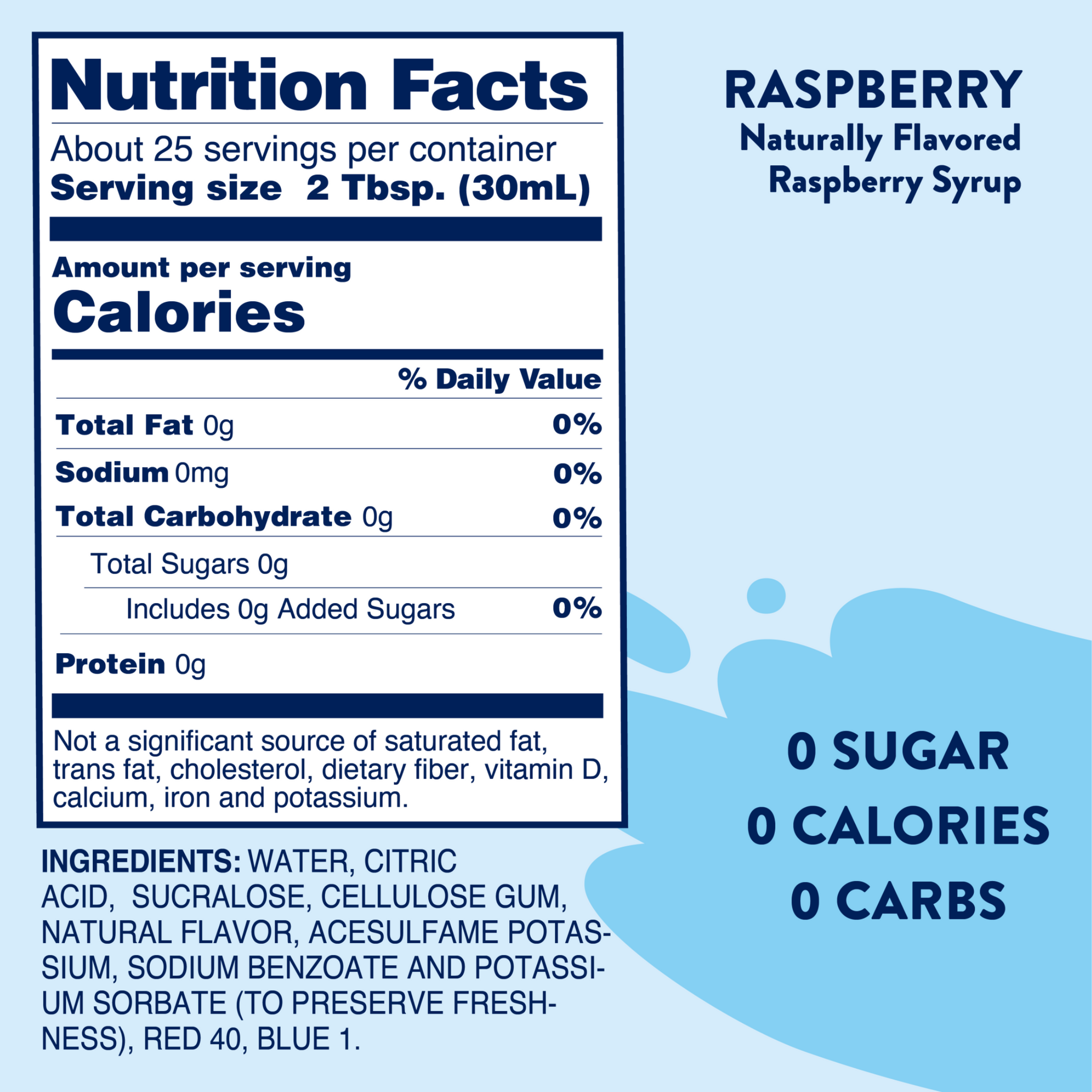 Sugar Free Raspberry Syrup | Skinny Syrups | Skinny Mixes