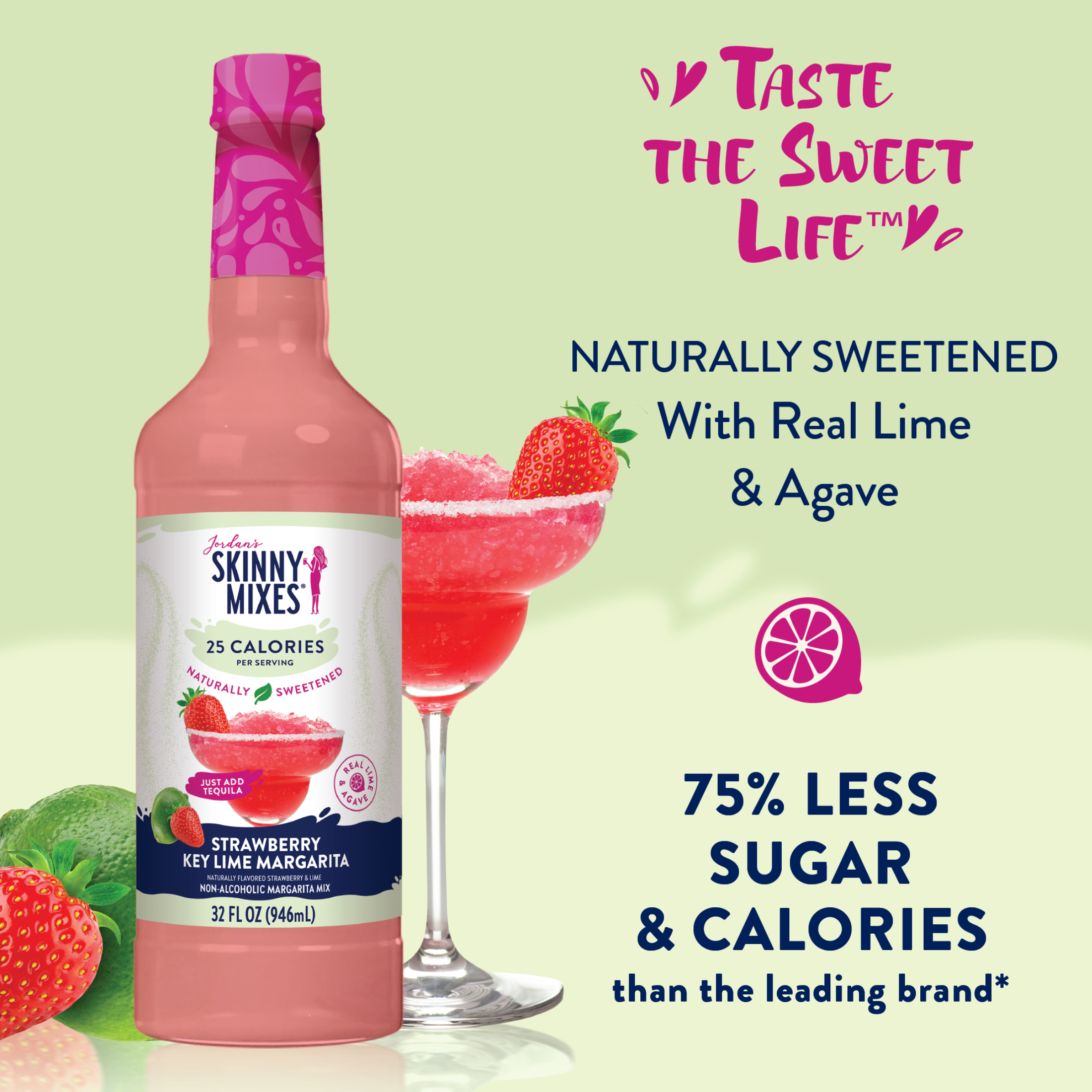 Natural Strawberry Key Lime Margarita