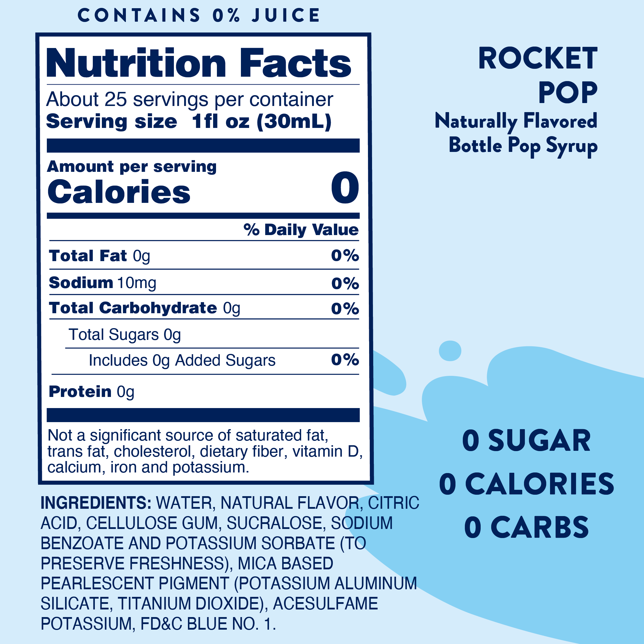 Sugar Free Rocket Pop Syrup