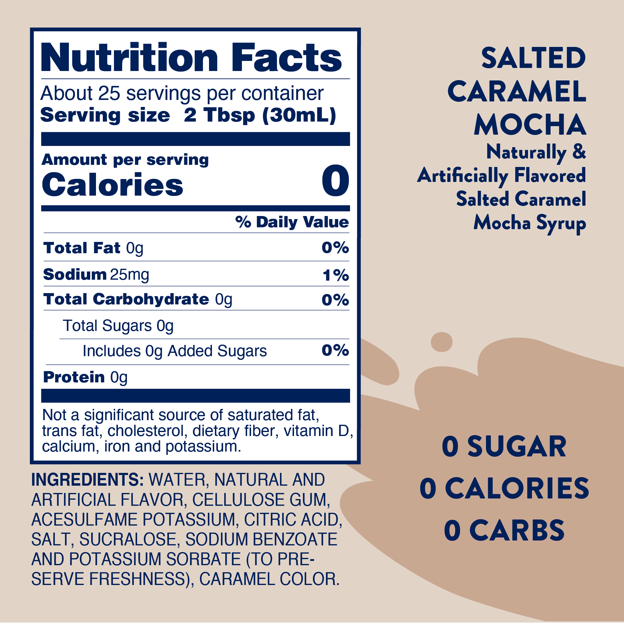 Sugar Free Salted Caramel Mocha Syrup