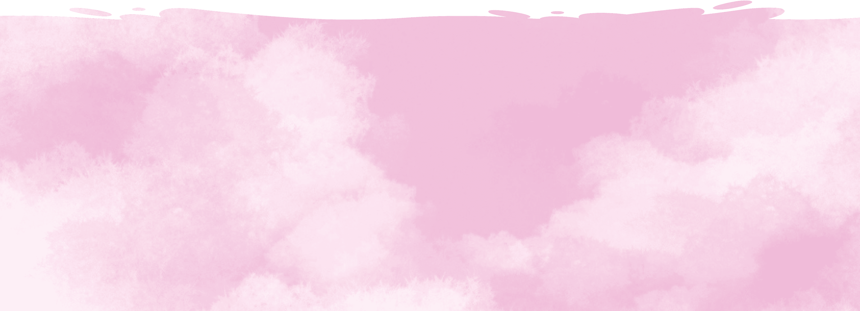 A soft pink watercolor texture with layered cloud-like washes and a slightly darker pink horizontal band across the top.