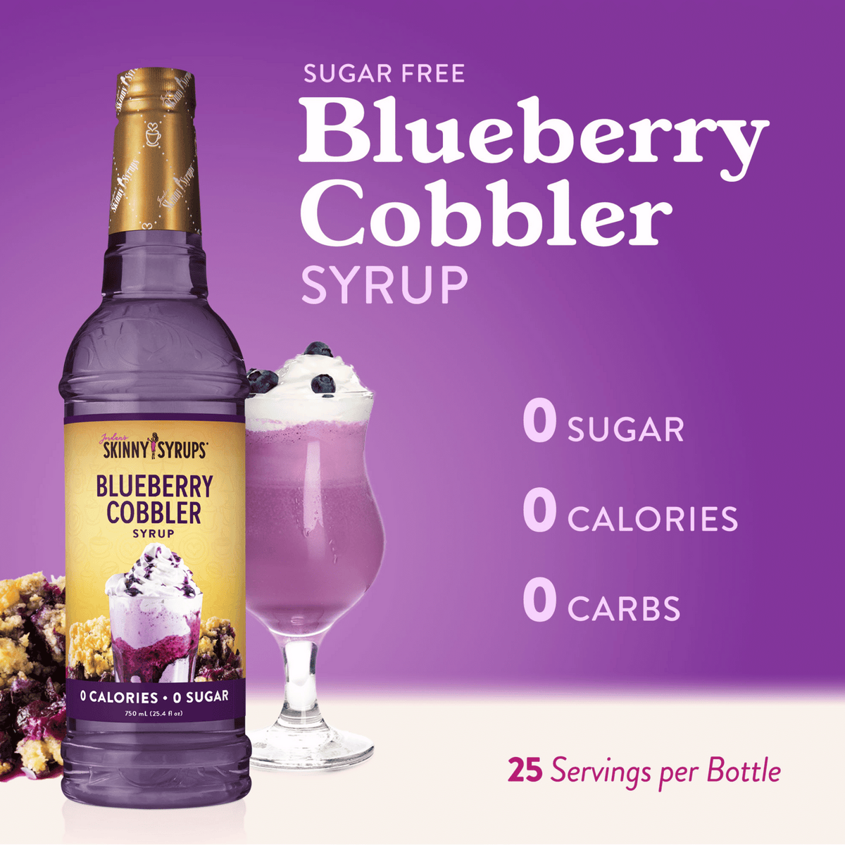 Sugar Free Blueberry Cobbler Syrup Skinny Mixes