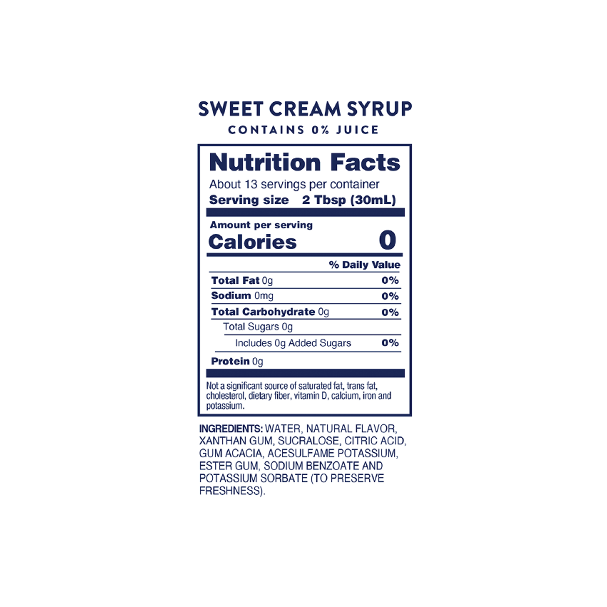 Sugar Free Sweet Cream 375ml