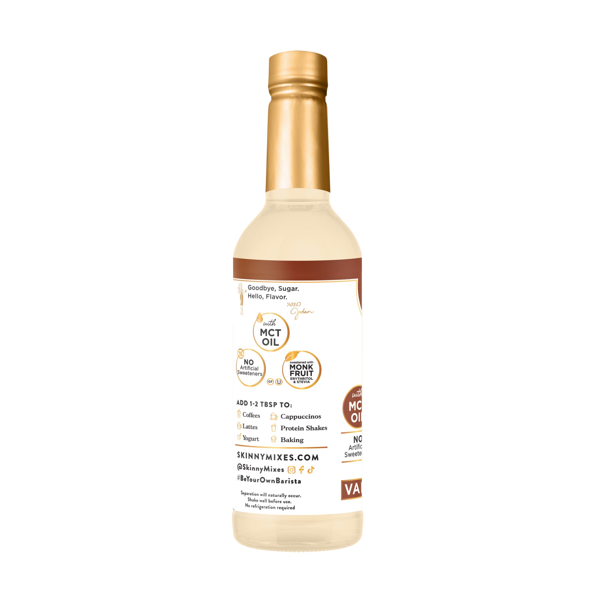 Keto Vanilla Bean Syrup with MCT - Mini 375mL Bottle