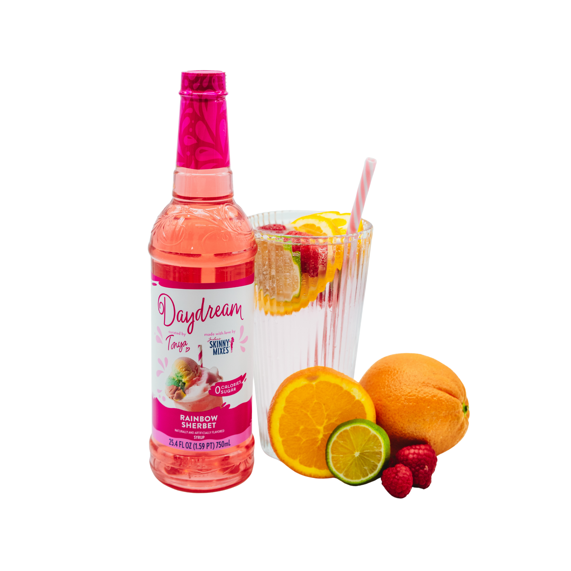 rainbow sherbet fruit syrup