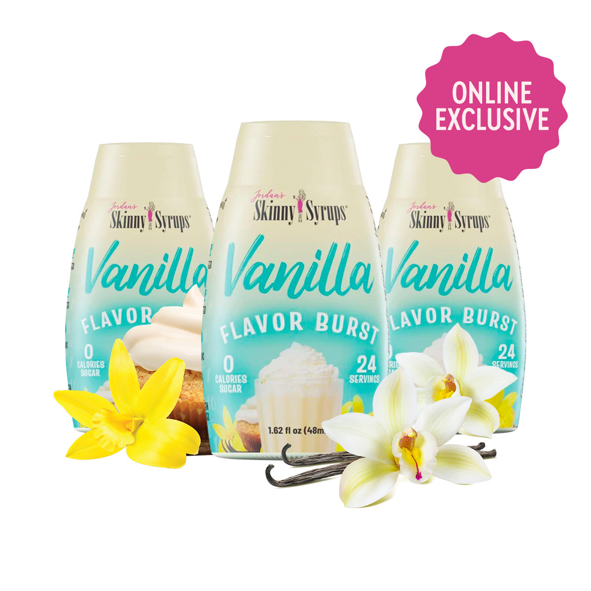 Skinny Syrups Vanilla Flavor Burst 3pk - Skinny Mixes