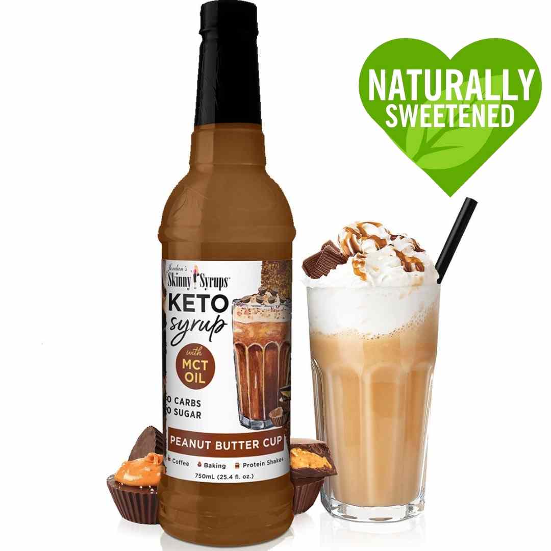 Keto Peanut Butter Cup Syrup with MCT - Skinny Mixes