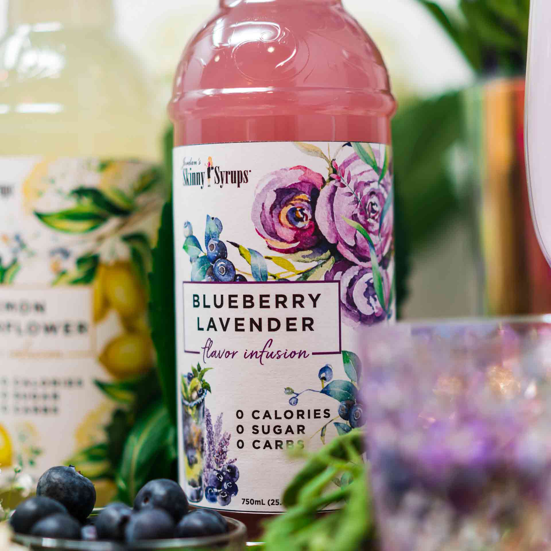 Sugar Free Blueberry Lavender Syrup - Skinny Mixes