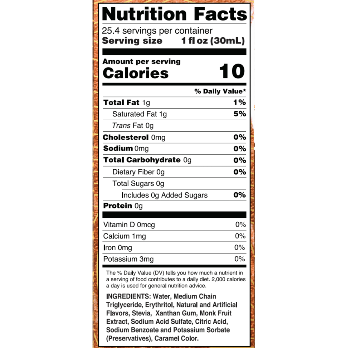 Keto Cinnamon Dolce Syrup with MCT Skinny Mixes