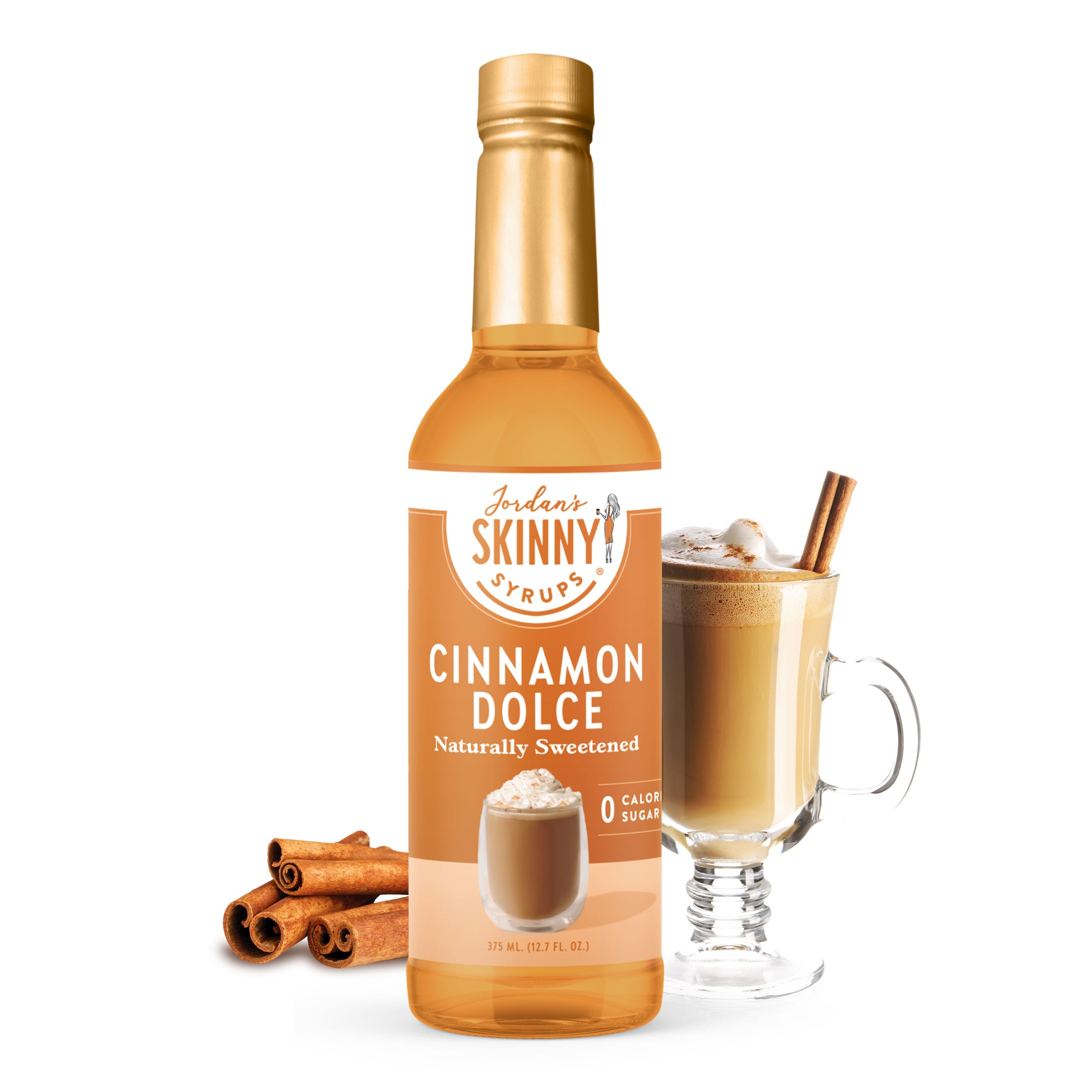 Naturally Sweetened Cinnamon Dolce Syrup 375ml Skinny Mixes
