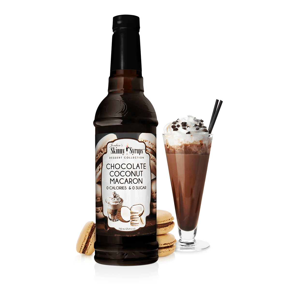 Sugar Free Chocolate Coconut Macaron Syrup - Skinny Mixes
