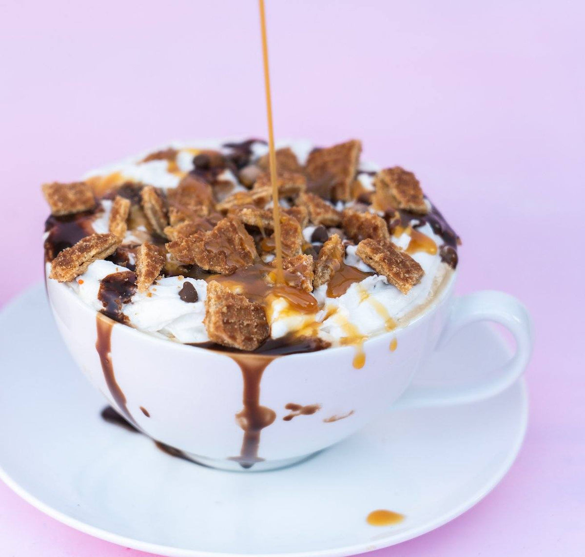 Sugar Free Caramel Fudge Waffle Cone Syrup Skinny Mixes