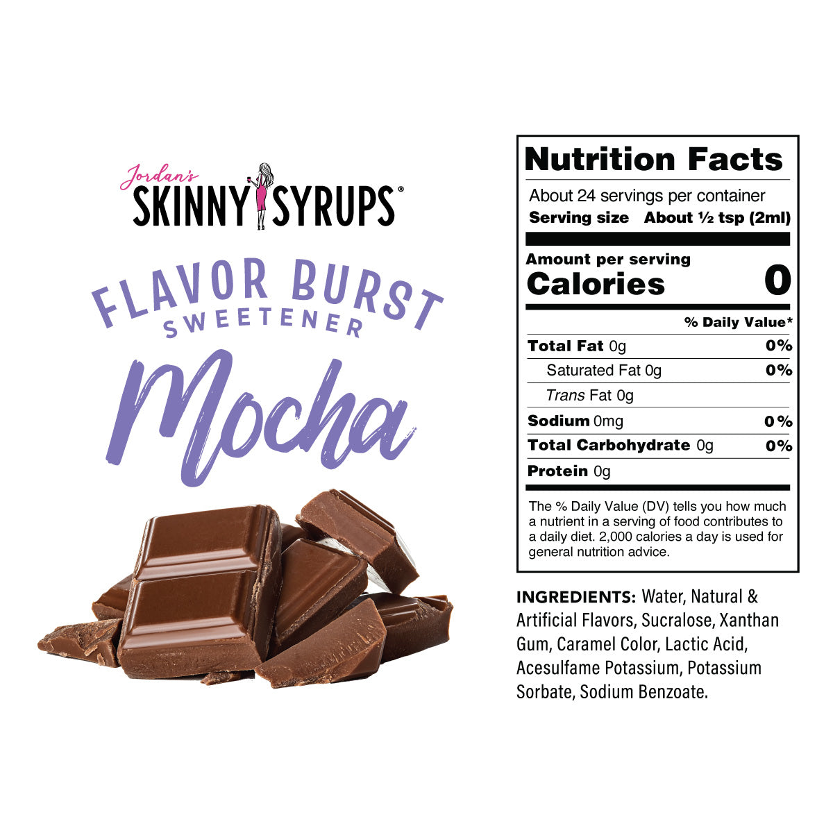 Skinny Syrups Mocha Flavor Burst 3pk - Skinny Mixes