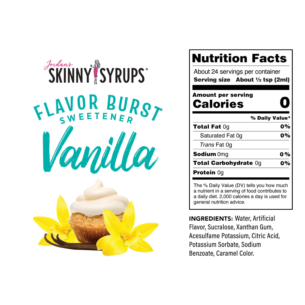Skinny Syrups Vanilla Flavor Burst 3pk - Skinny Mixes