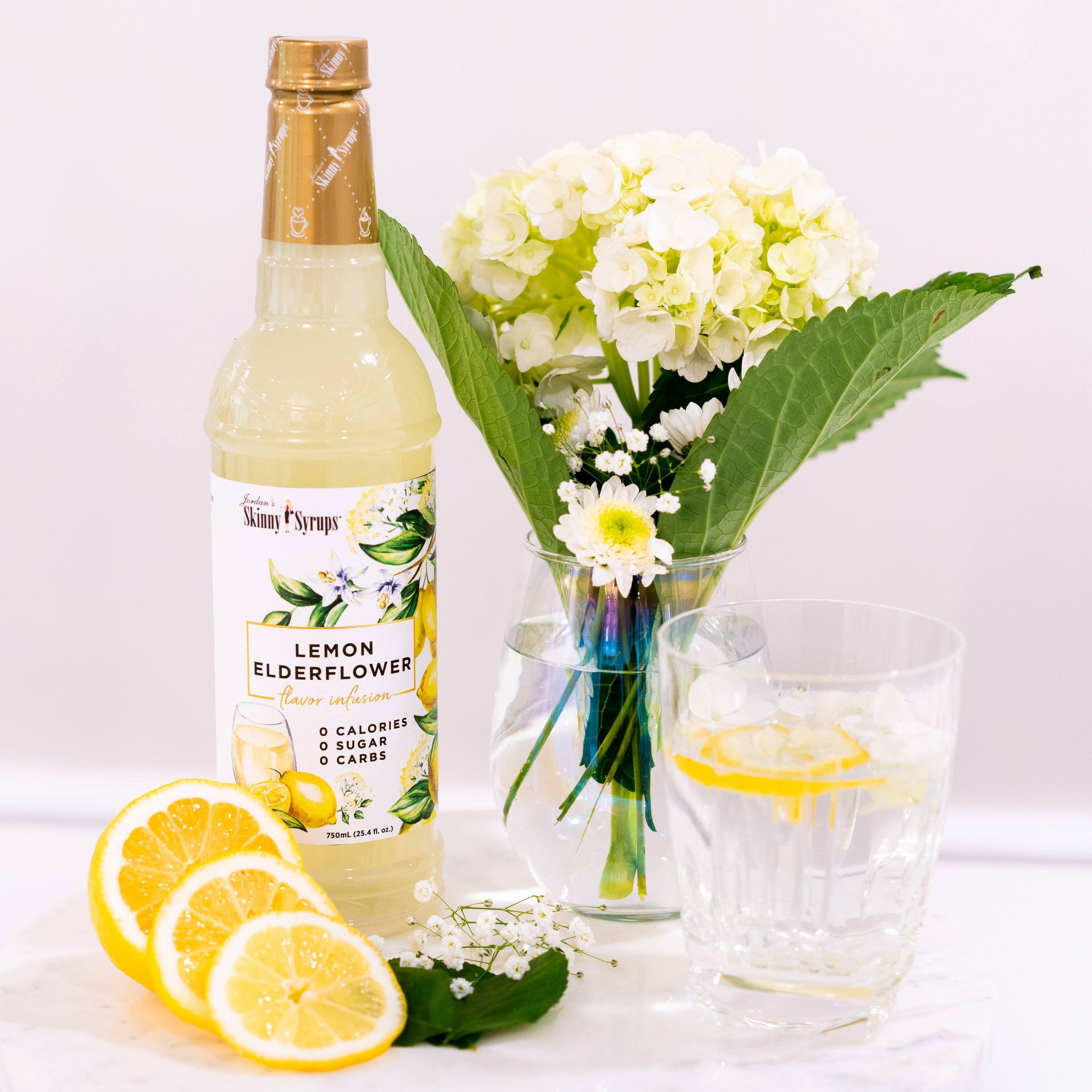 Sugar Free Lemon Elderflower Syrup - Skinny Mixes