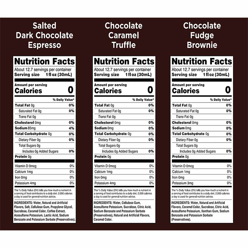 Chocolate Syrup Trio - Skinny Mixes