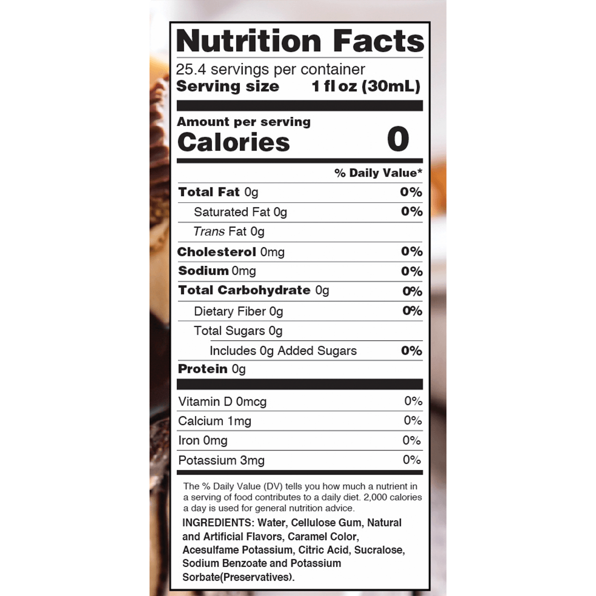 Sugar Free Peanut Butter Cup Syrup Skinny Syrups Skinny Mixes