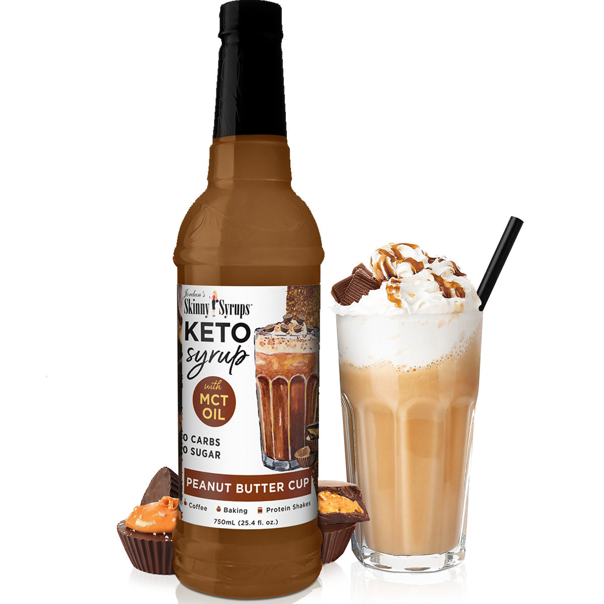 Keto Peanut Butter Cup Syrup with MCT Skinny Mixes